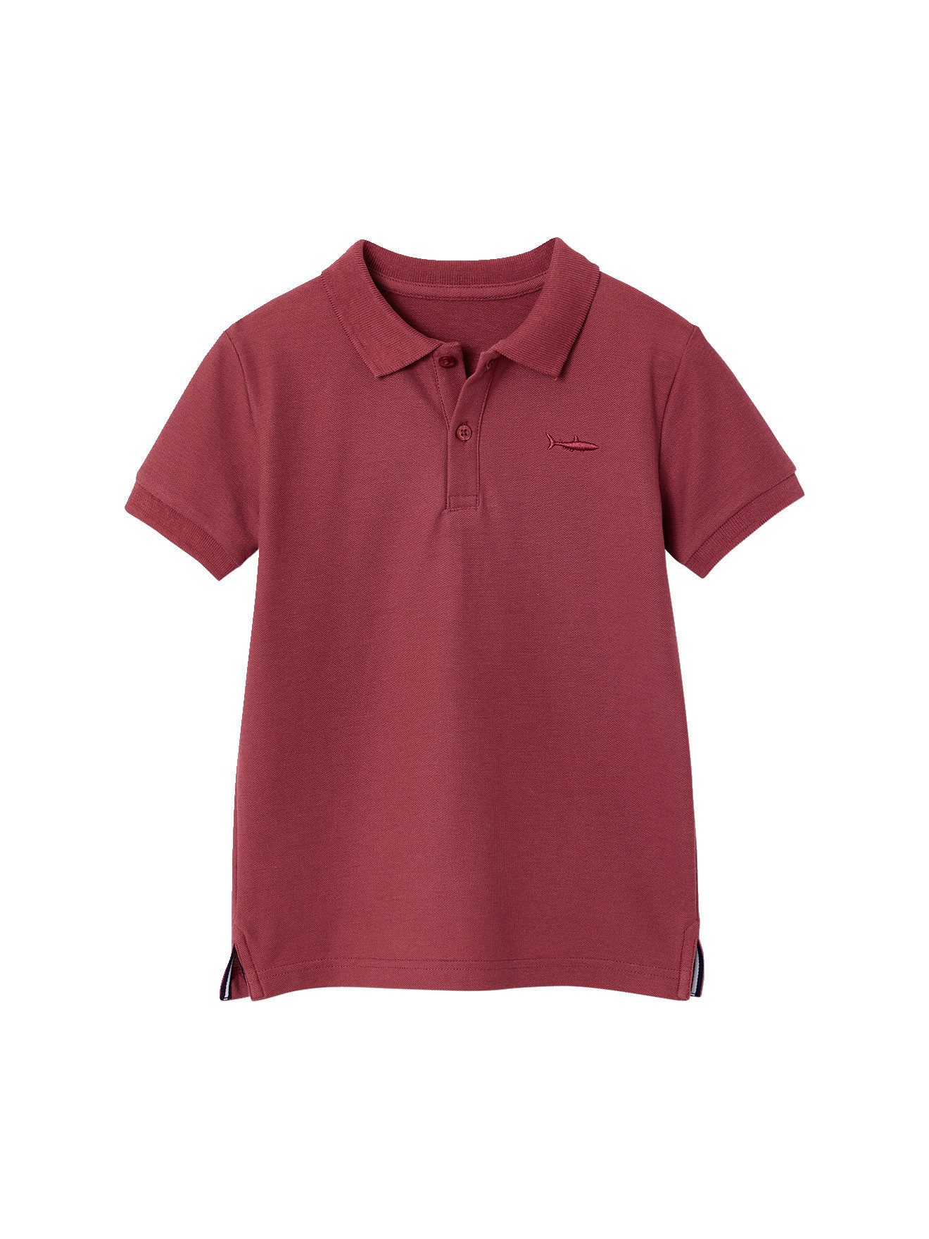 vertbaudet Poloshirt Jungen Poloshirt, kurze Ärmel Stickerei