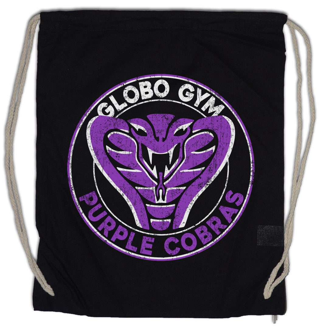 Turnbeutel Purple Cobras Turnbeutel Dodgeball Globy Gym Logo Fitnessstudio Voll