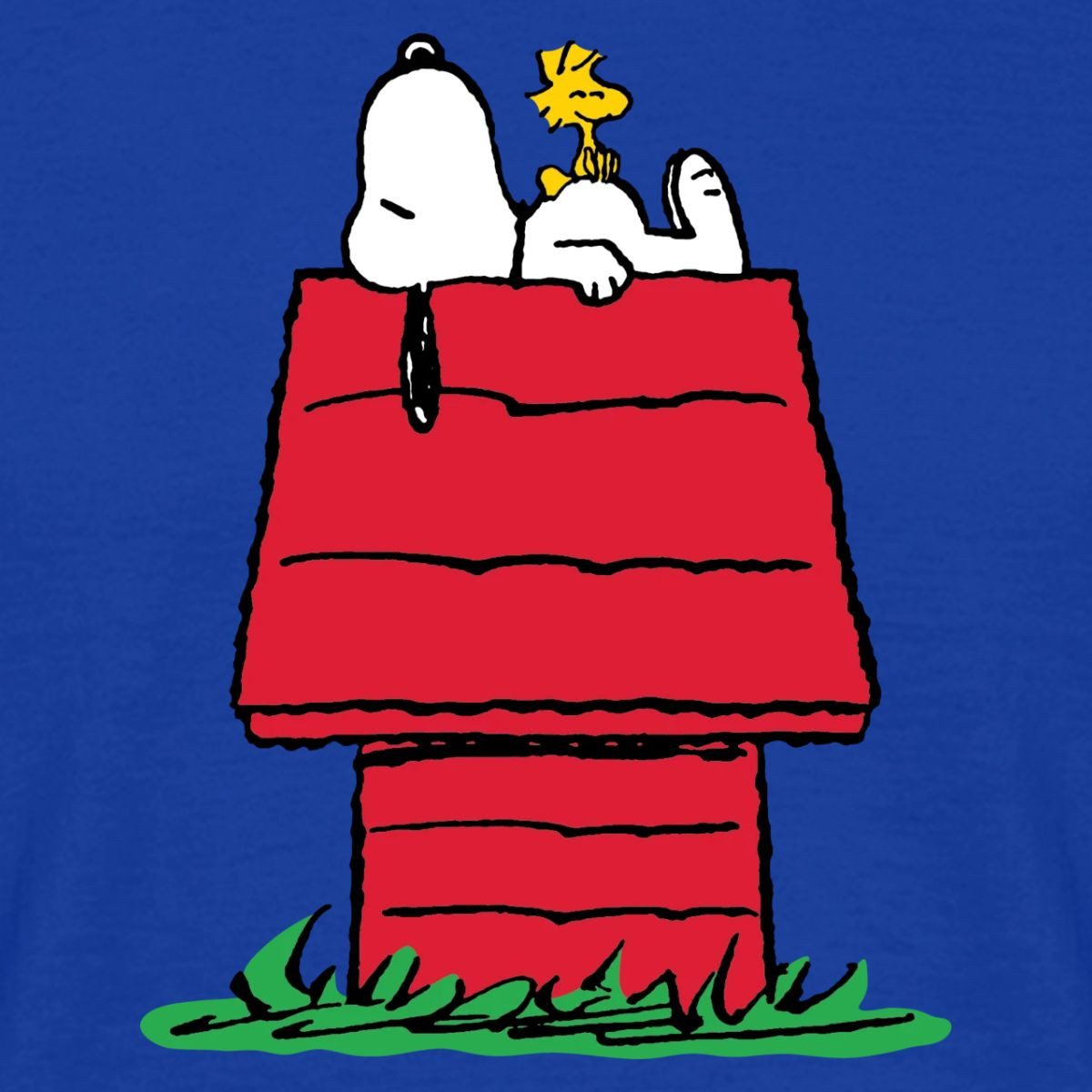 Spreadshirt T-Shirt Peanuts Snoopy Und Die Hundehütte Männer T-Shirt (1-tlg)