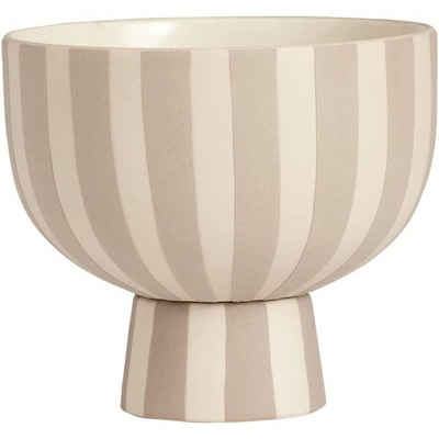 OYOY Servierschüssel Toppu Bowl, Keramik, Schale Topf Blumentopf Vase Obstkorb Design Gestreift