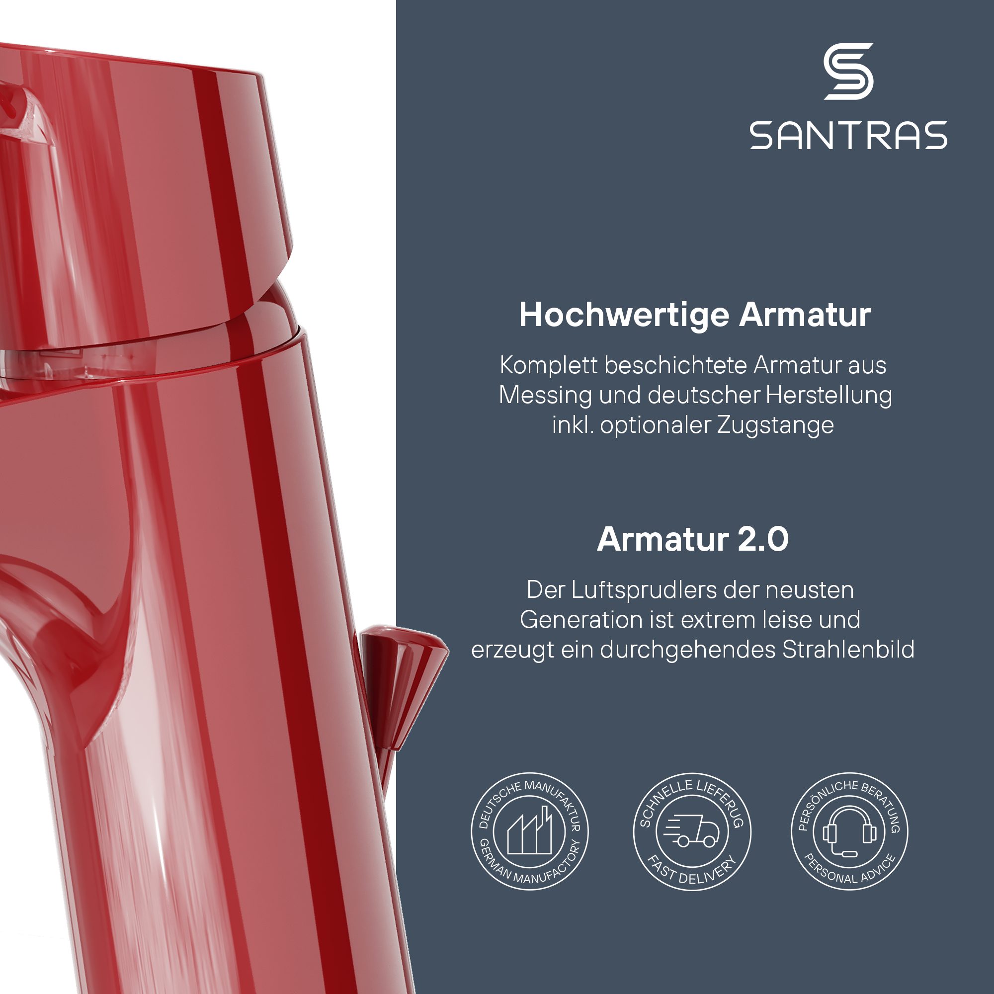 Santras Waschtischarmatur Waschtischarmatur mit Zugstange und Ablaufgarnitu günstig online kaufen