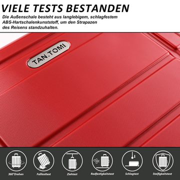 TAN.TOMI Business-Trolley Kofferset Hartschale Leicht Reisekoffer ABS+PC Erweiterbar Haltbar, 3 Rollen