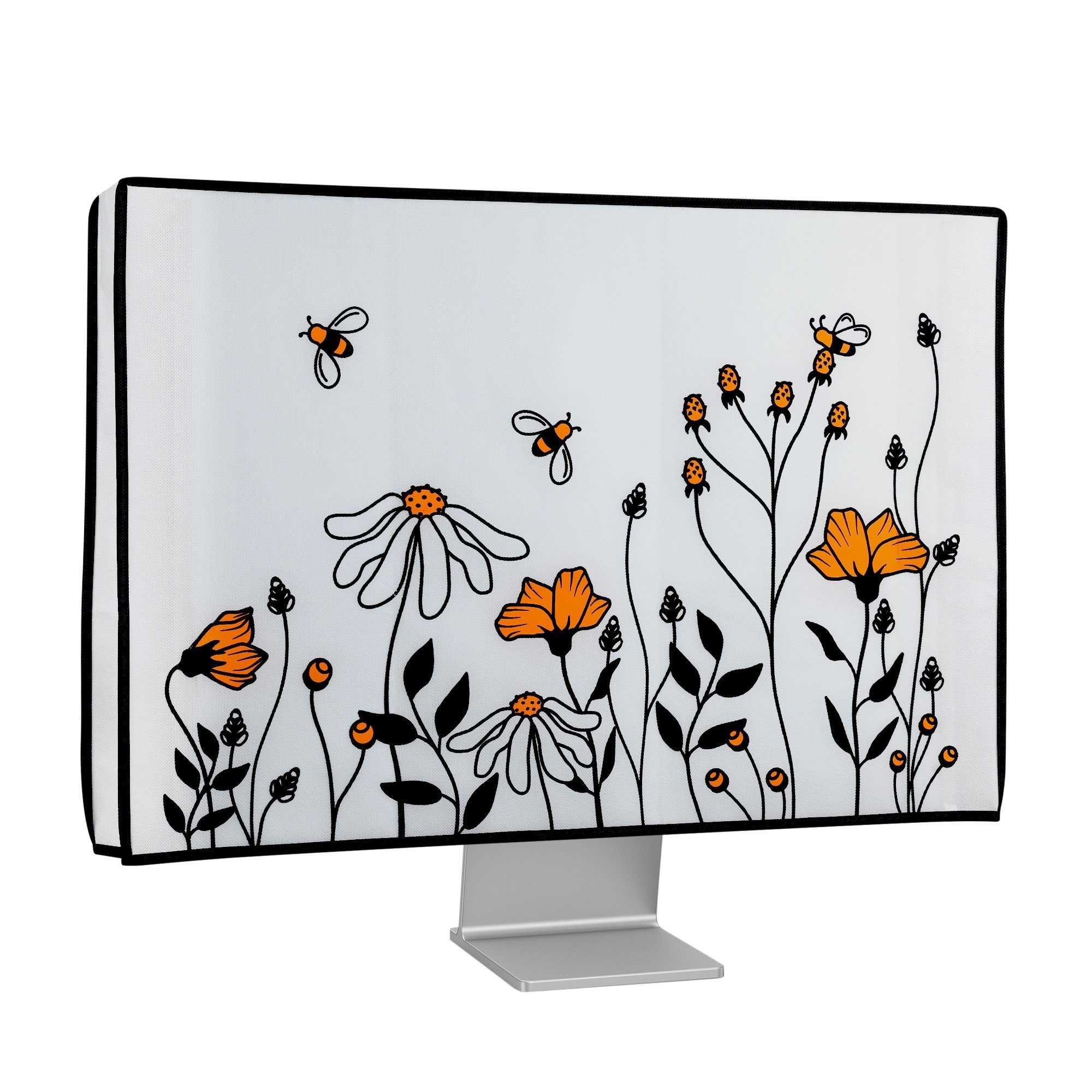 kwmobile Abdeckhaube 20-22" Monitor Hülle, PC Bildschirm Schutzhülle - Computer Cover Case