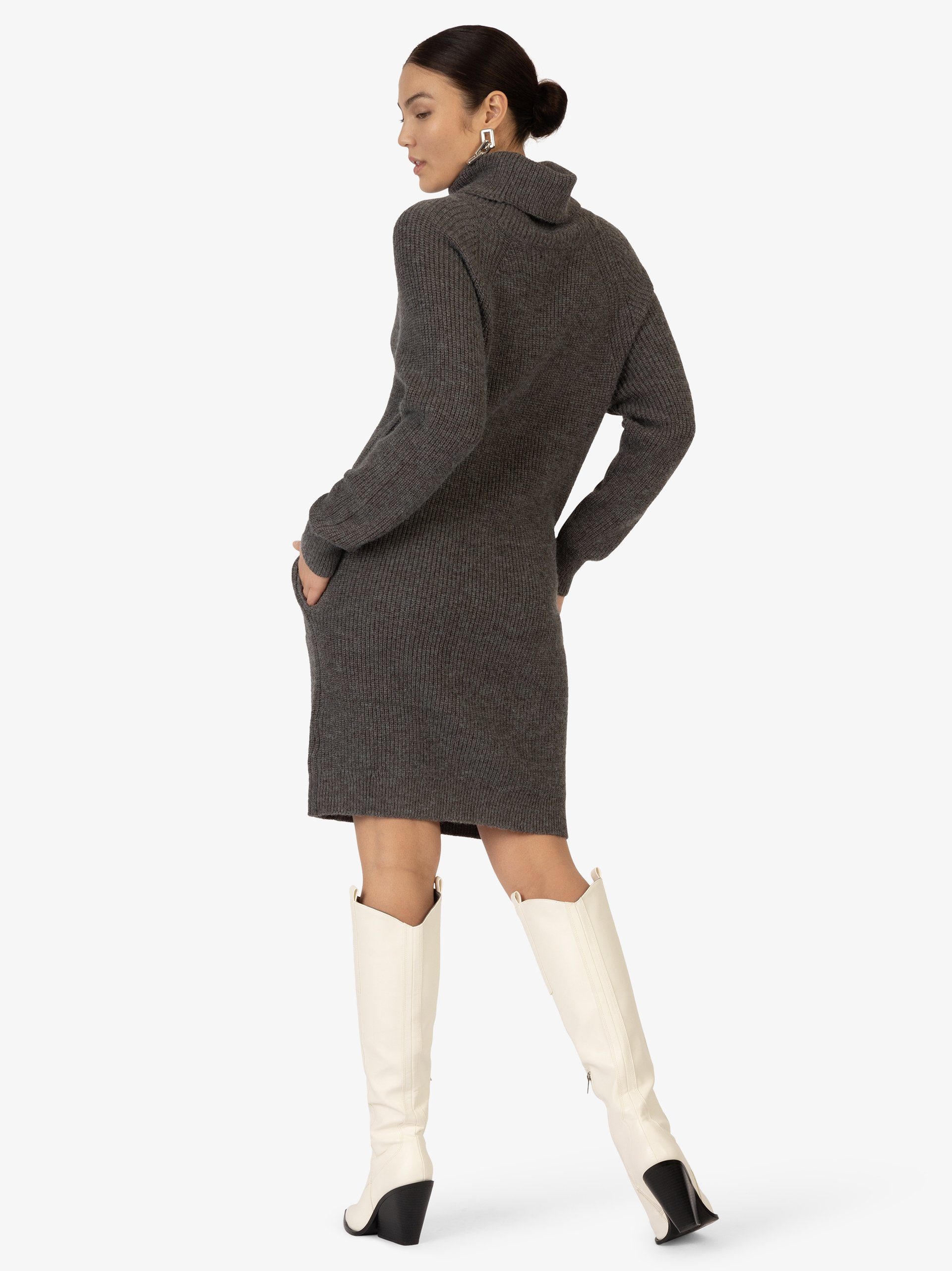 Kraimod Strickkleid mit Monochromes und gestricktes Design