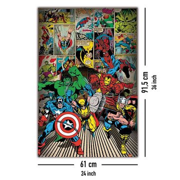 PYRAMID Poster Marvel Poster Here Come The Heroes 61 x 91,5 cm