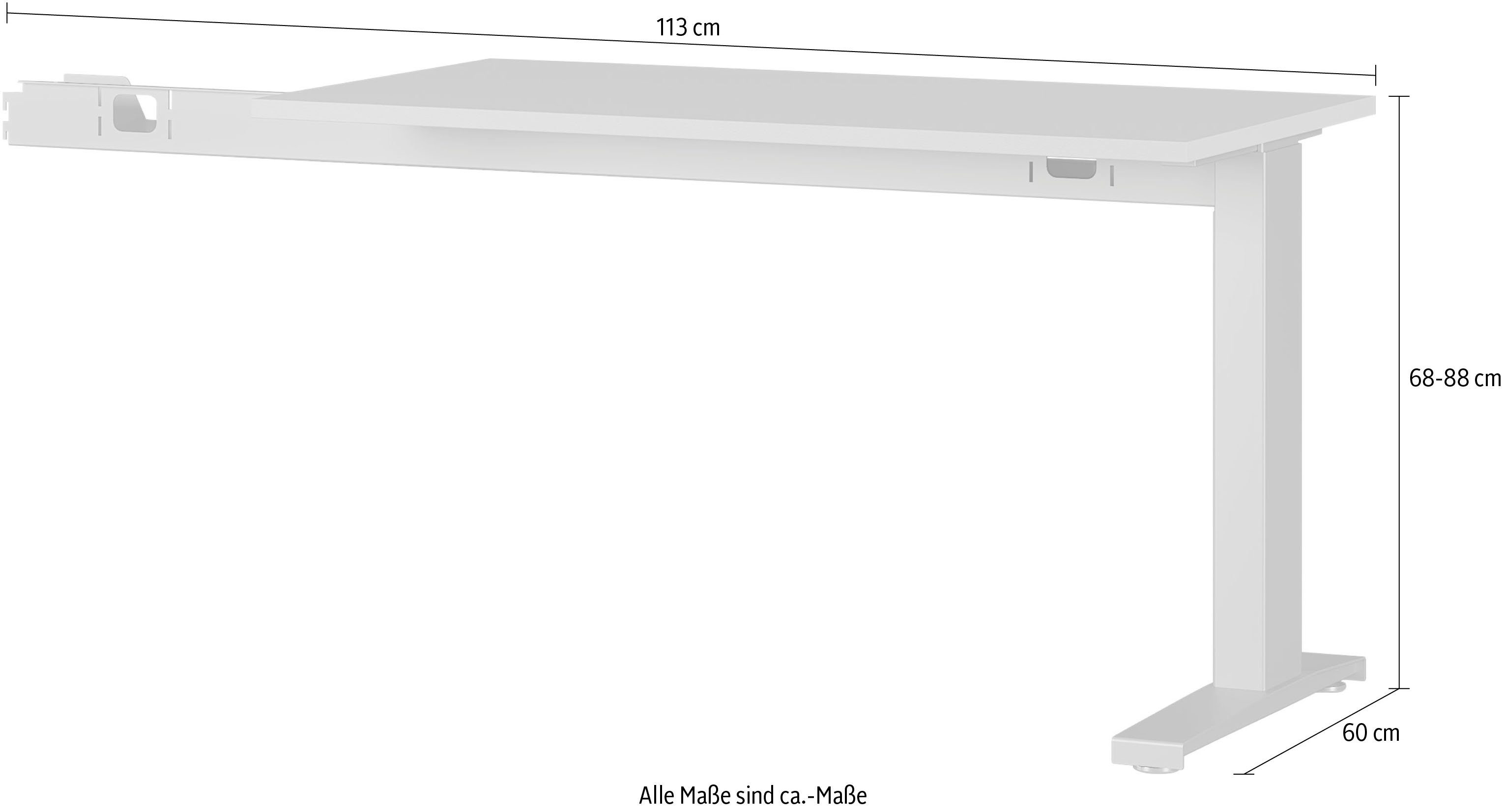 Eckverbindungsplatte höhenverstellbar 88 von 68- cm GERMANIA Lichtgrau/Silber GW-Agenda,