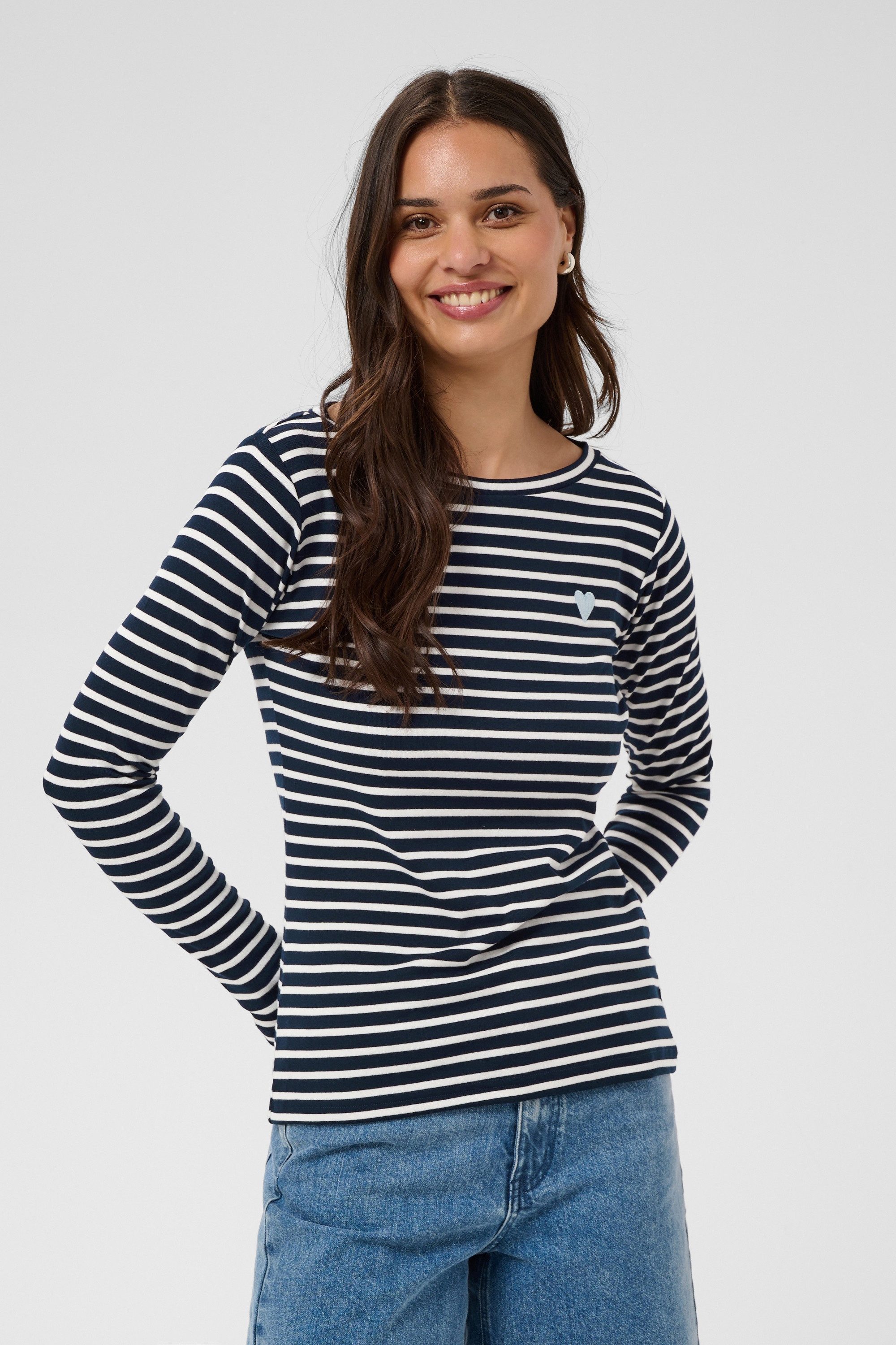 KAFFE Langarmbluse Langarm-Shirt KAliddy