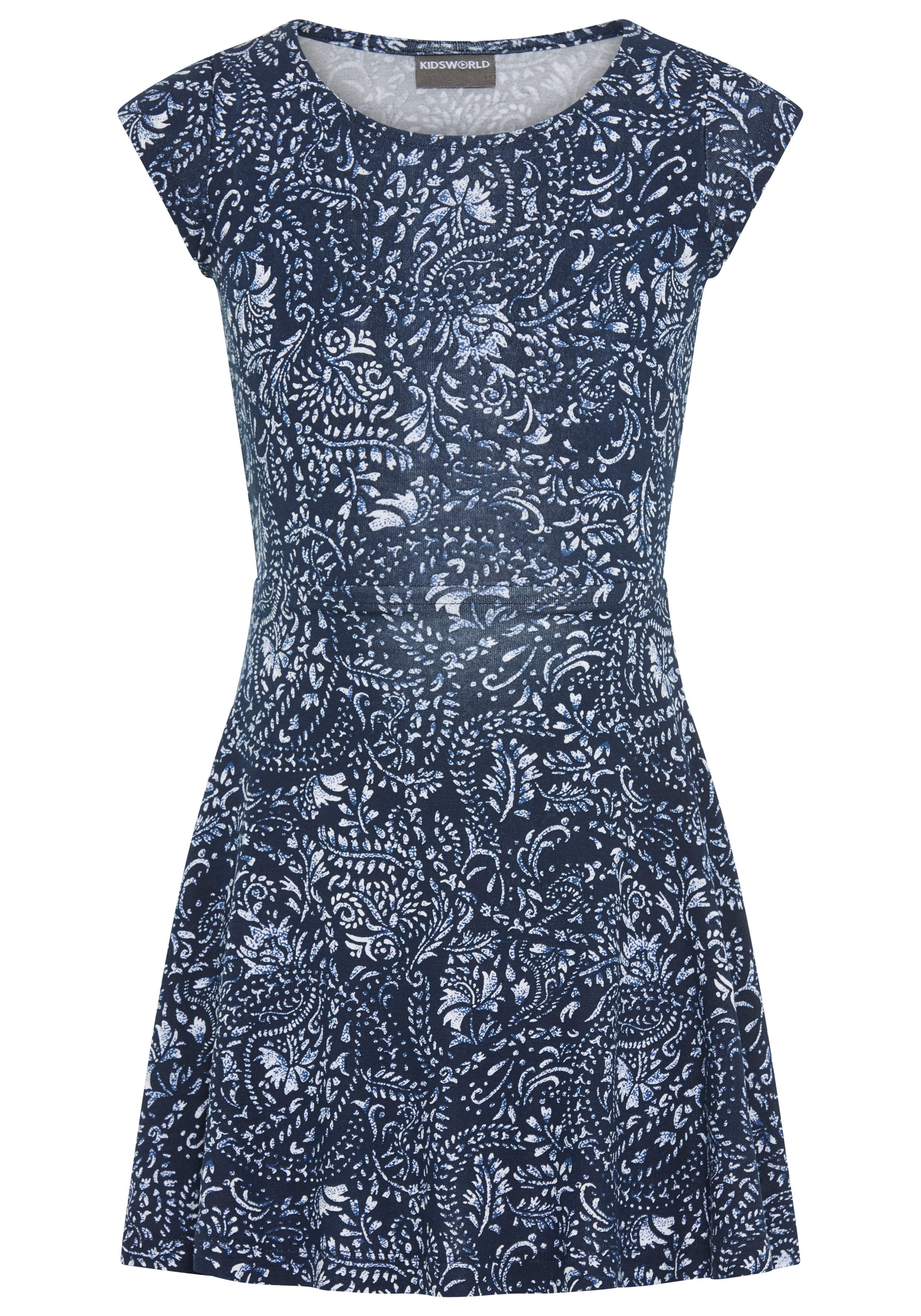 Jerseykleid Viskose-Kleid mit Paisley Allover