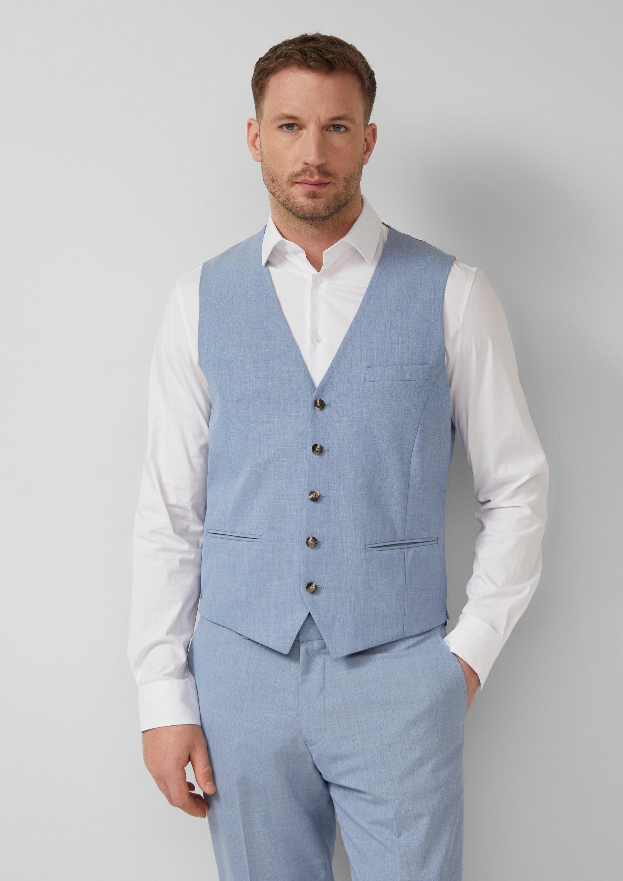 s.Oliver Jackenblazer Indoor-Weste s.O PURE: Anzugweste im Slim Fit aus Stretch-Gewebe