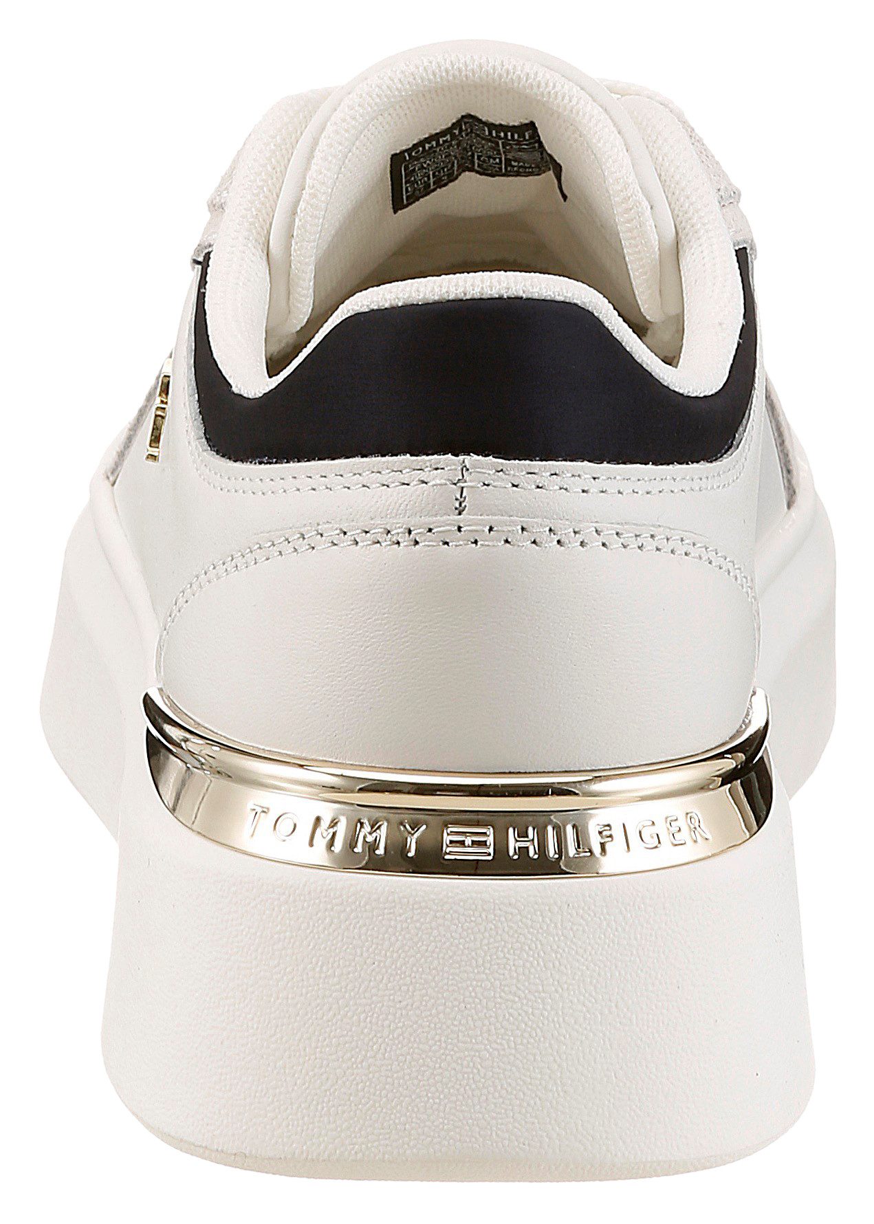 Tommy Hilfiger TH SATIN PLATFORM SNEAKER Plateausneaker Freizeitschuh, Schnürschuh, Halbschuh mit seitlichem TH-Schmucklogo