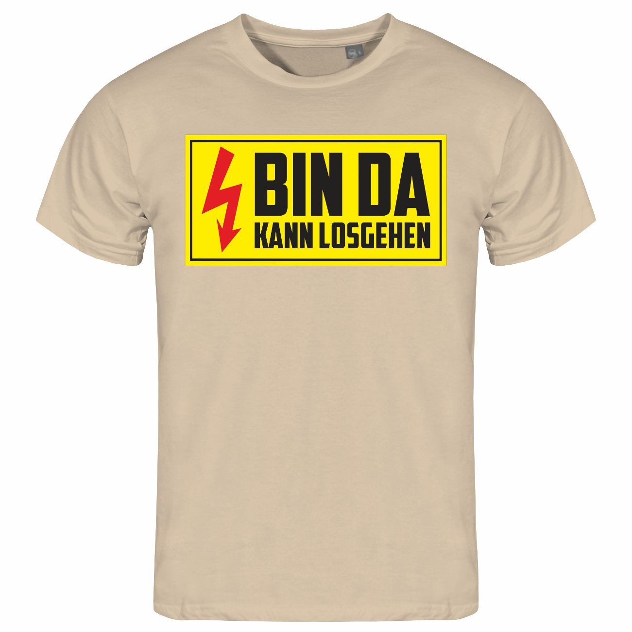 Print-Shirt Herren T-Shirt Bin da kann losgehen