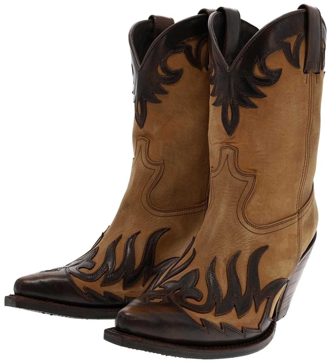 Sendra Boots LULA 17448 Braun Westernstiefelette Rahmengenähter Damen Westernstiefelette