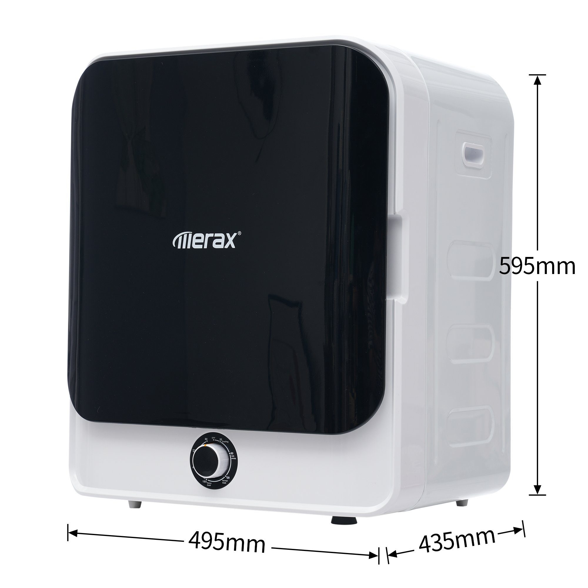 Merax Ablufttrockner mit PTC-Heizelement, Doppelte Filterung, Frontlader, mini-Wäschetrockner freistehend/hängend, Timer