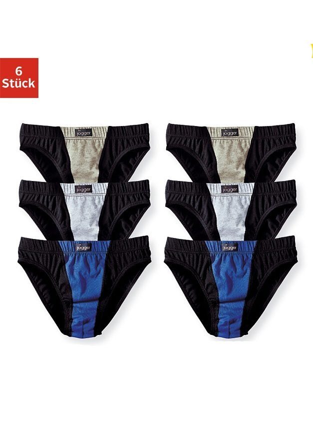 le jogger® Slip (Packung, Einsatz 6-St) mit abgesetztem farblich