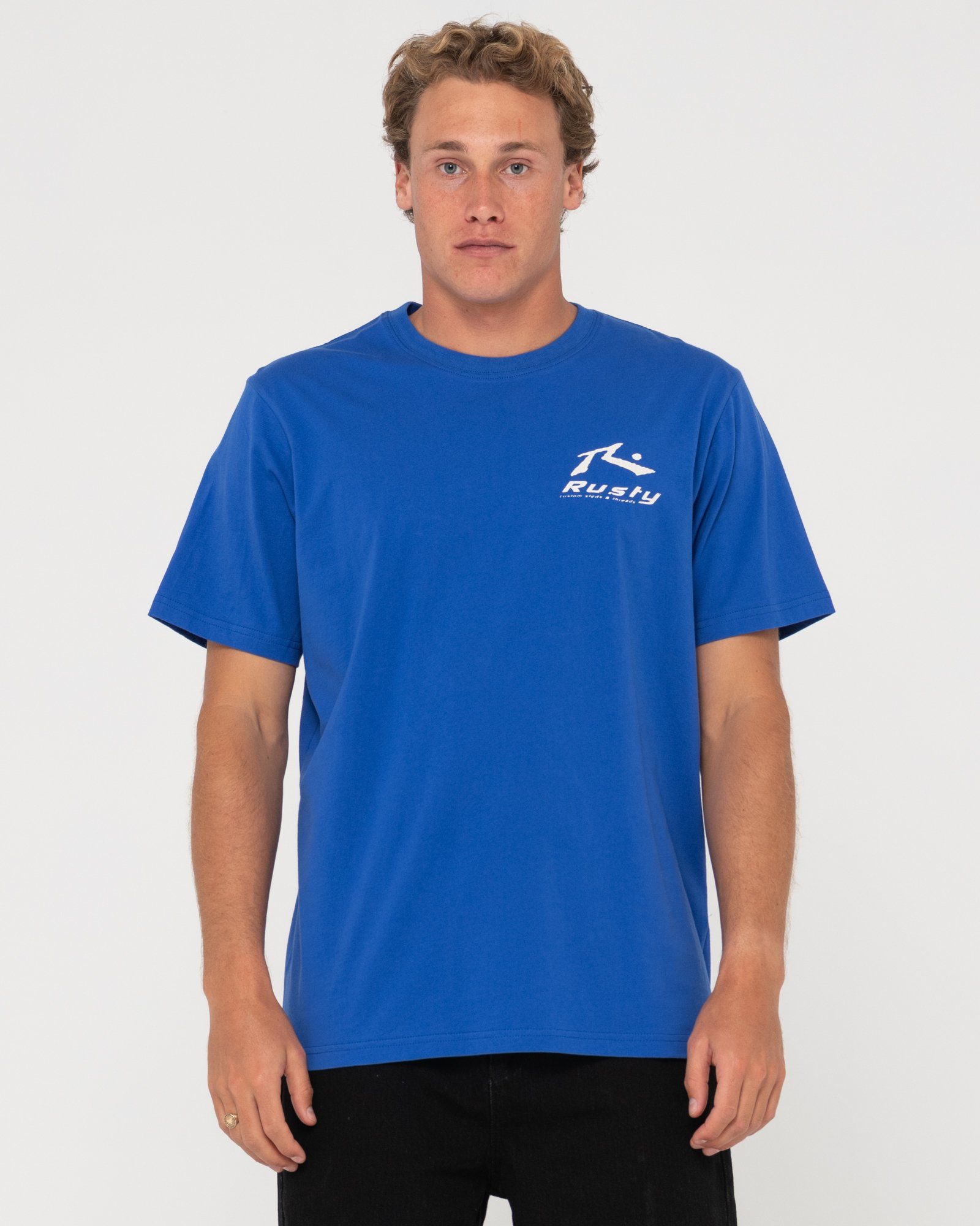 Rusty T-Shirt BLAZE SHORT SLEEVE TEE Cobalt Blue