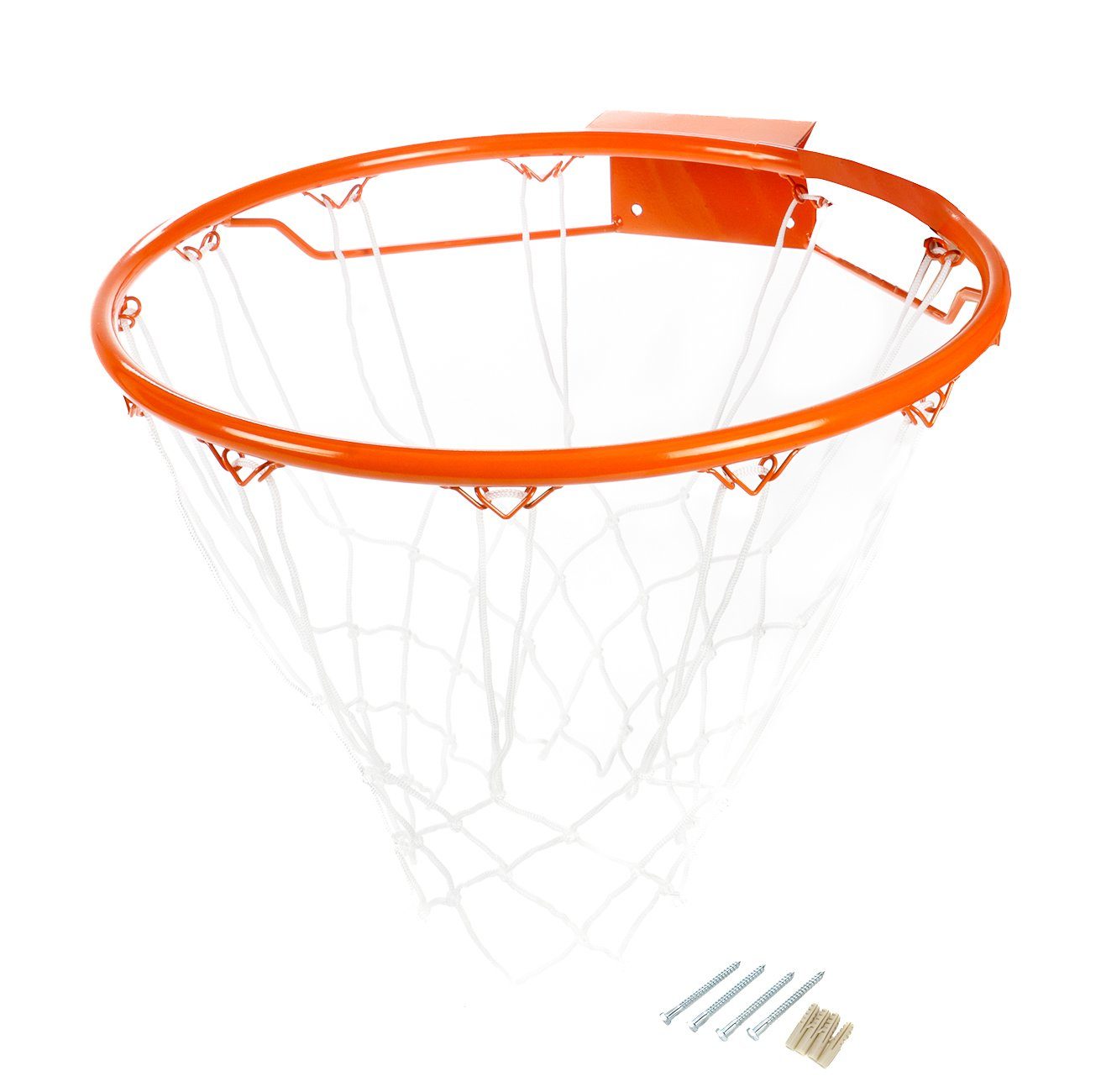 Netz Basketball HaeSt Nylon Basketballnetz Korb 12-Punkt-Befestigung Weiß 