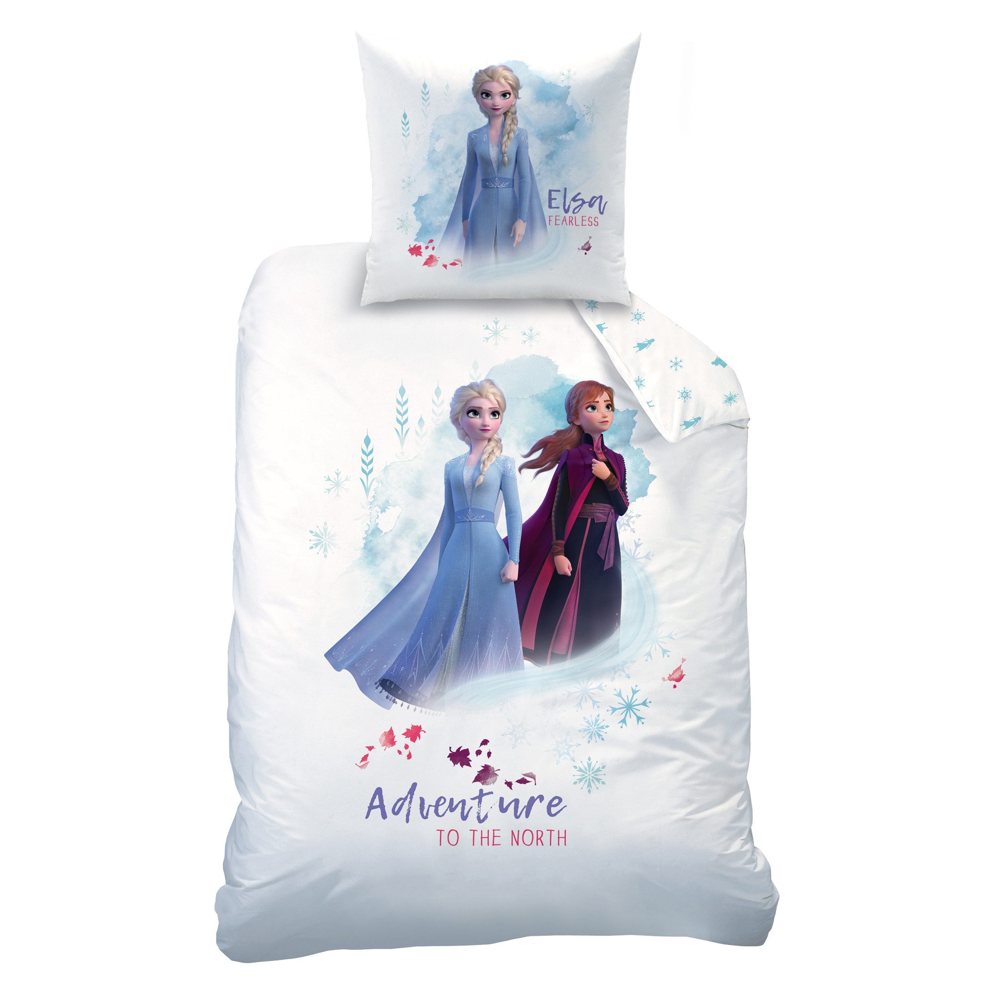 Kinderbettwäsche Frozen 2 Bettwäsche Die Eiskönigin Adventure Linon / Renforcé, BERONAGE, 100% Baumwolle, 2 teilig, 135x200 + 80x80 cm
