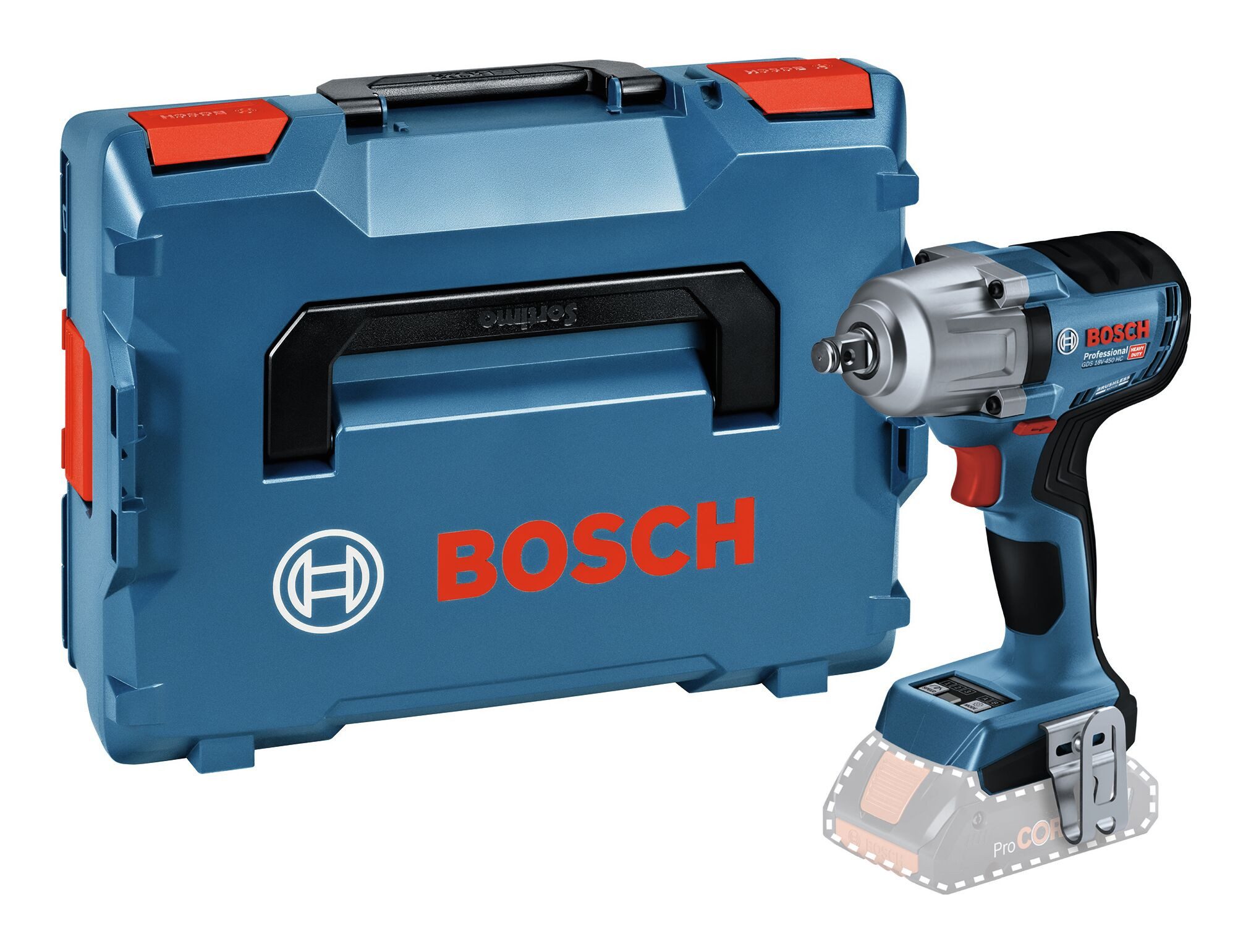 BOSCH Akku-Schlagschrauber GDS 18V-450 HC, 450 Nm, Drehschlagschrauber Ohne Akku - in L-BOXX 136