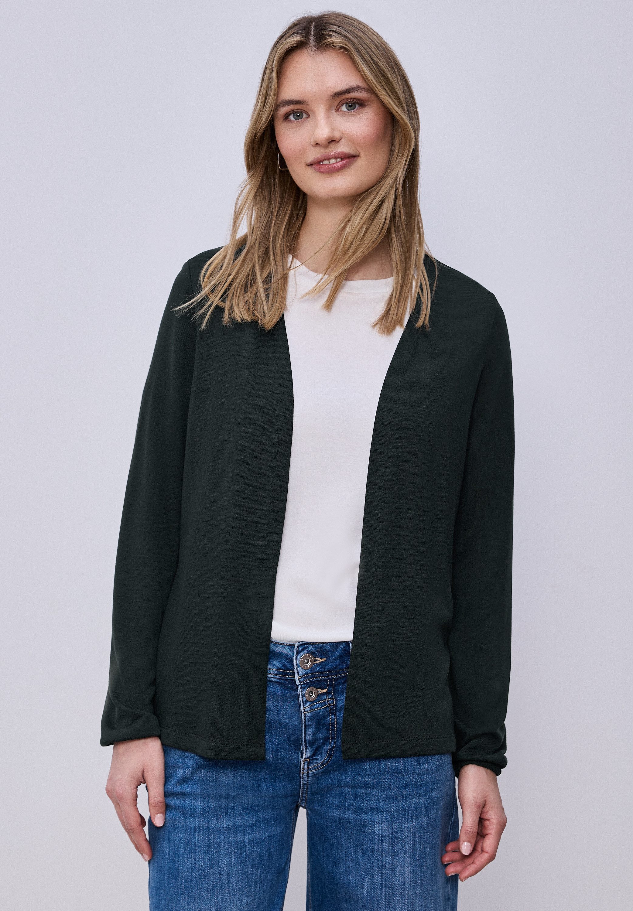 STREET ONE Cardigan bestehend aus einem Materialmix