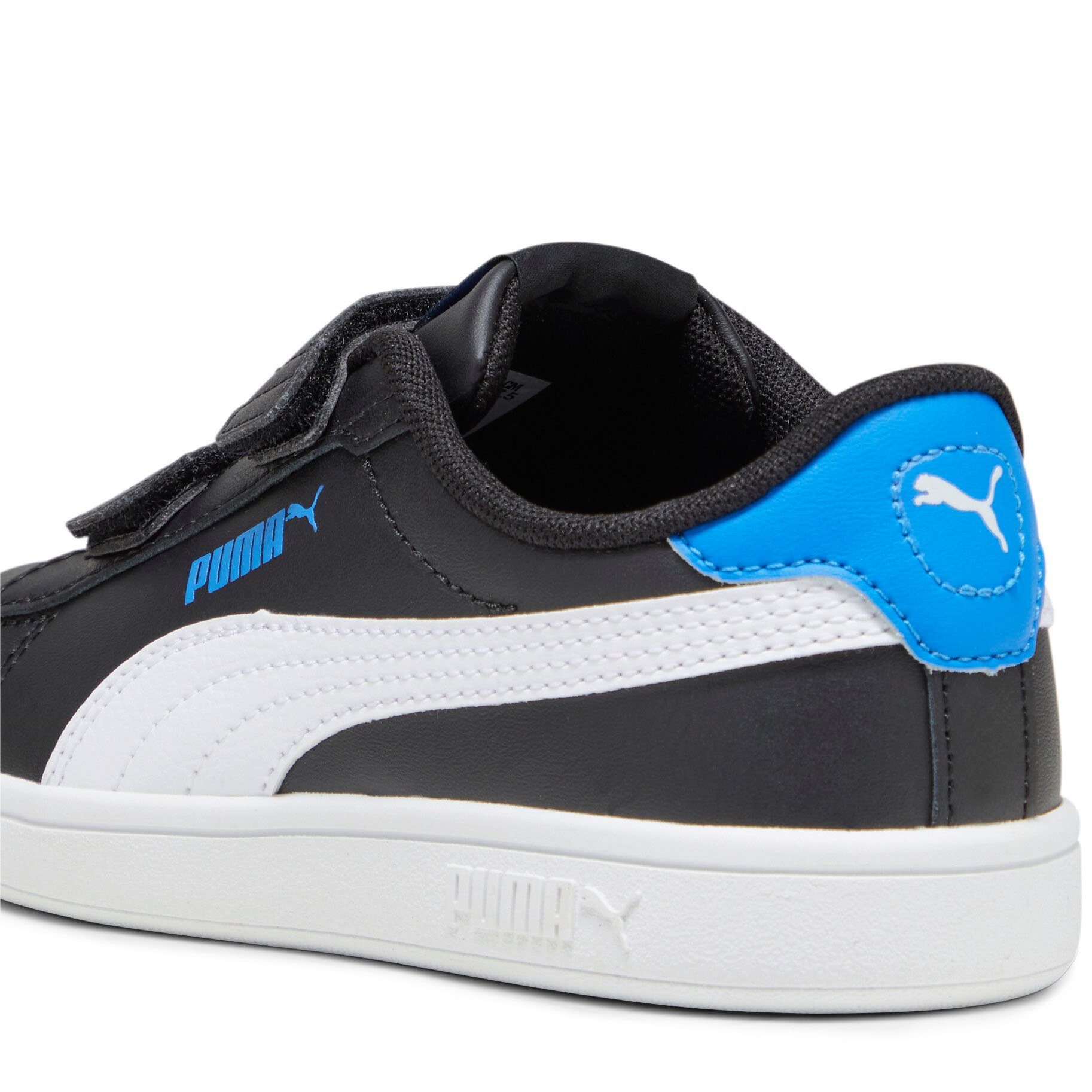 PUMA SMASH 3.0 V L Black-PUMA Sneaker mit Klettverschluss White-Racing PS Blue PUMA
