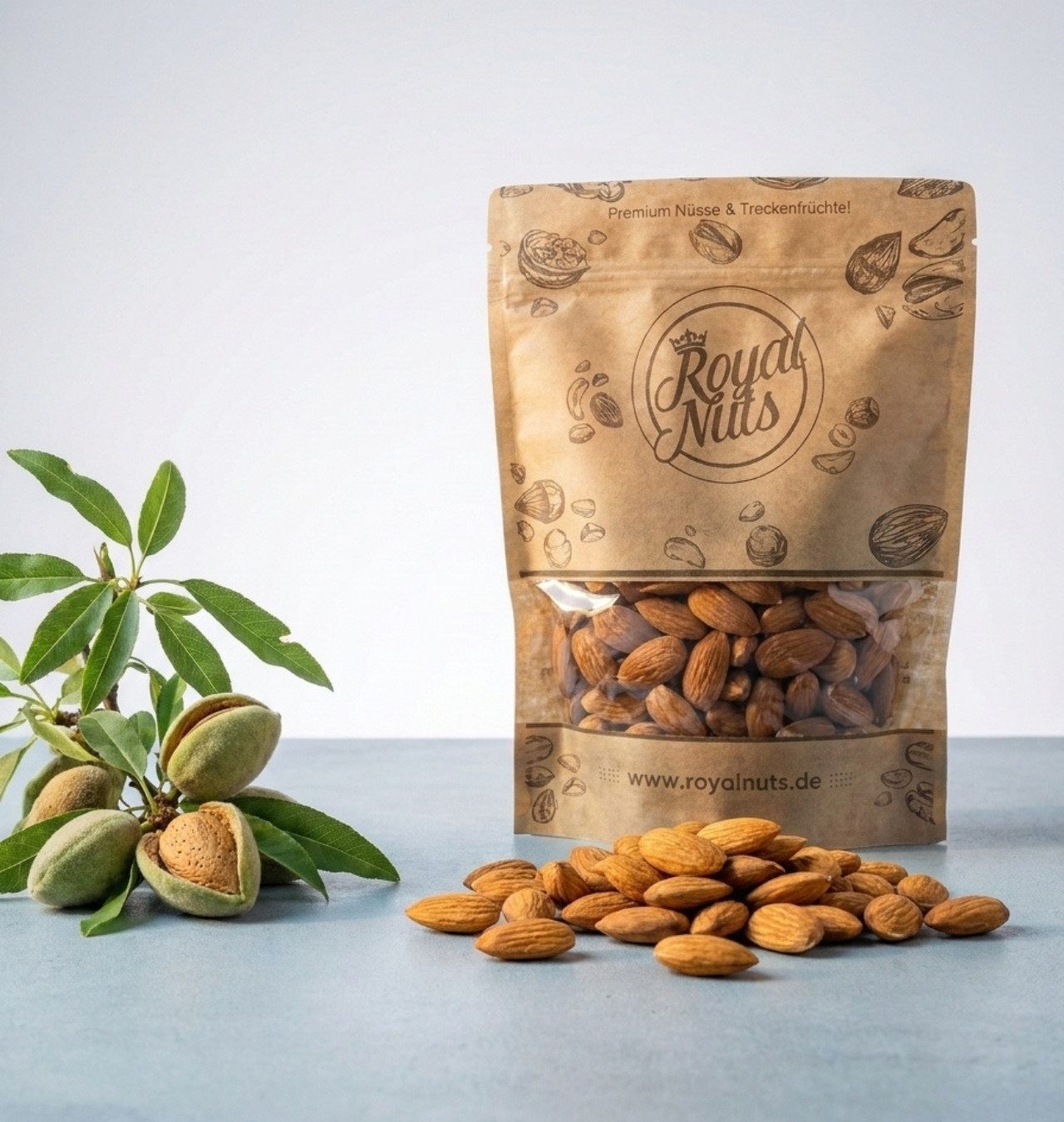 Royalnuts Genuss GmbH Nüsse 1000g Mandeln ungeschält, Royalnuts