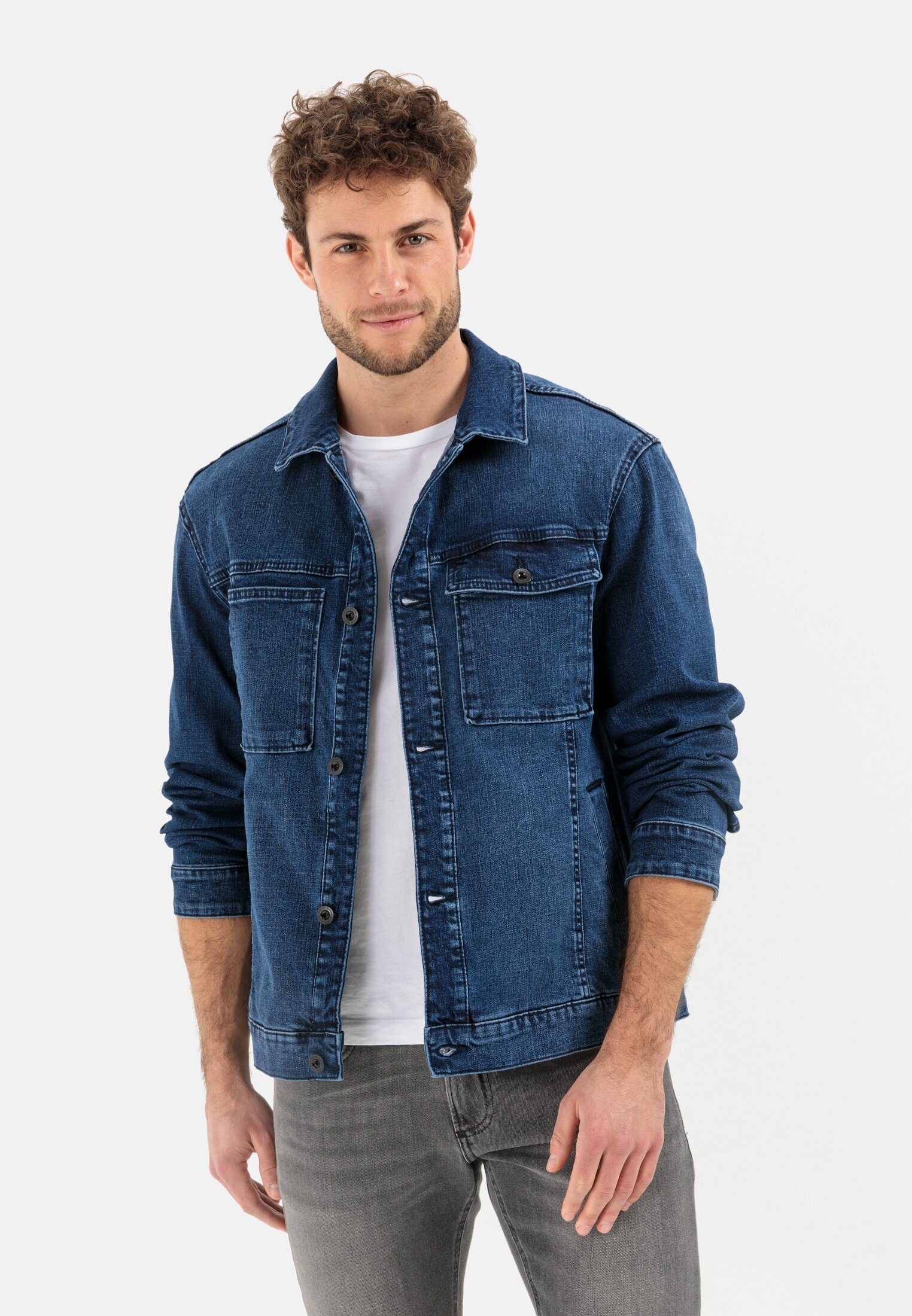 Jeansjacke aus Baumwollmix