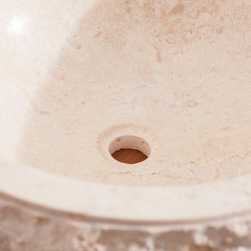 Tikamoon Waschbecken Scrula Waschbecken aus Marmor cream