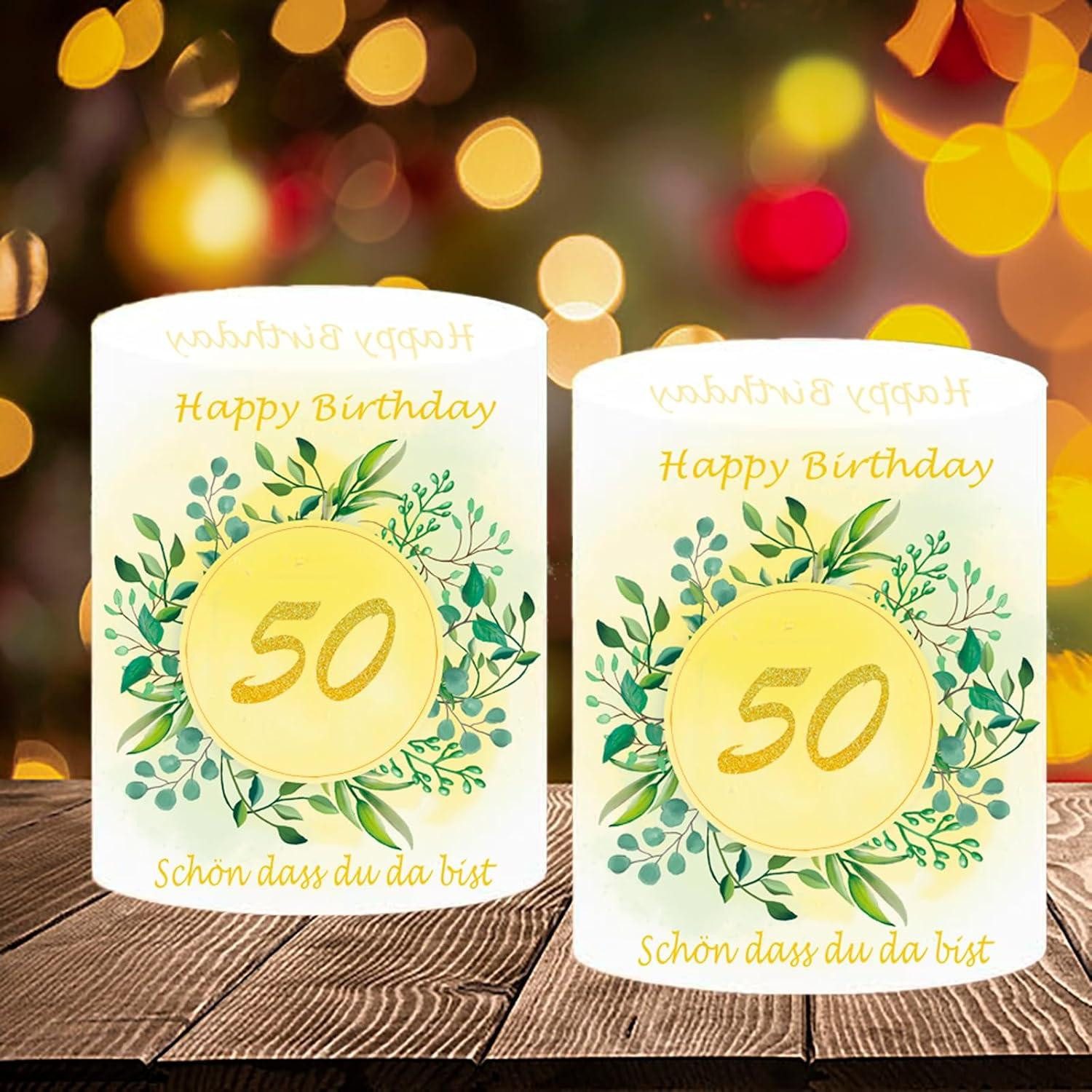 Dekohänger 12er Windlicht Tischdeko 50. Geburtstag Mann Frau mit Schön Das Du Da