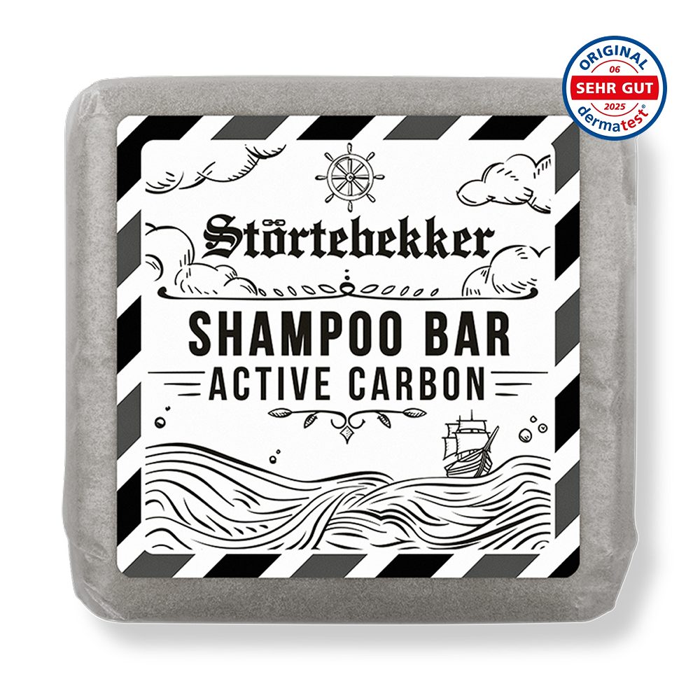 Störtebekker Festes Haarshampoo - Active Carbon - für porentiefe Reinigung, 1-tlg., mit 1% Salicylsäure