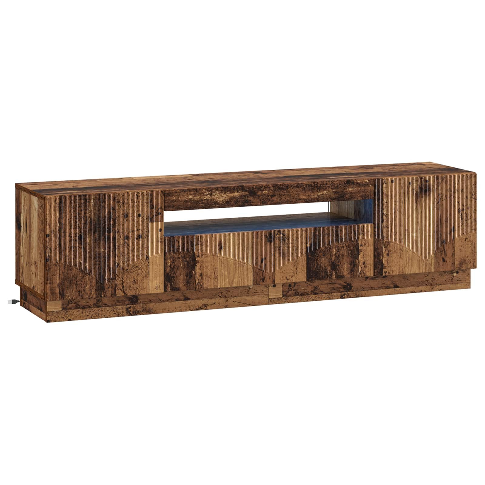 vidaXL TV-Schrank LED-TV-Schrank Altholz Holzwerkstoff