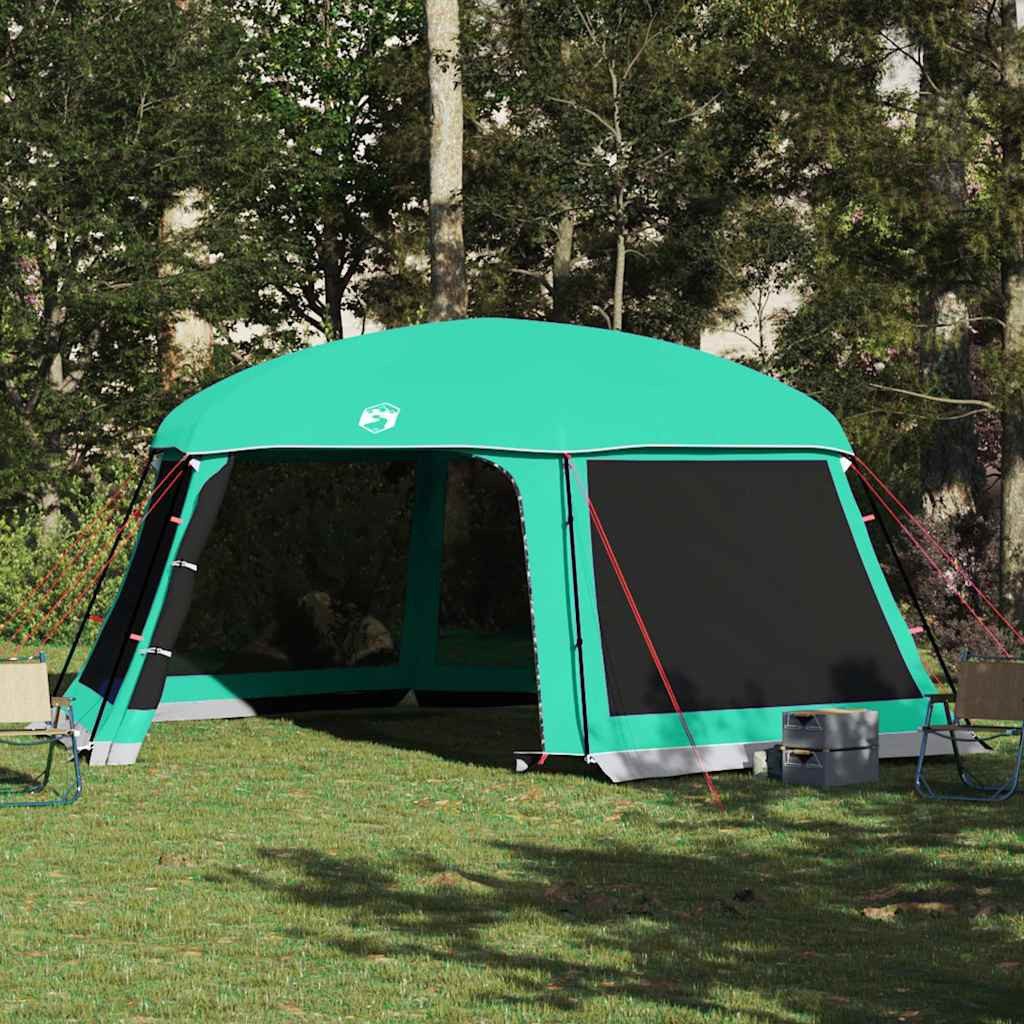 furnicato Poolüberdachung Poolzelt 618 x 532 x 246 cm Meergrün, Wetterfestes Pavillonzelt mit Netzwänden und abnehmbarem Überzelt