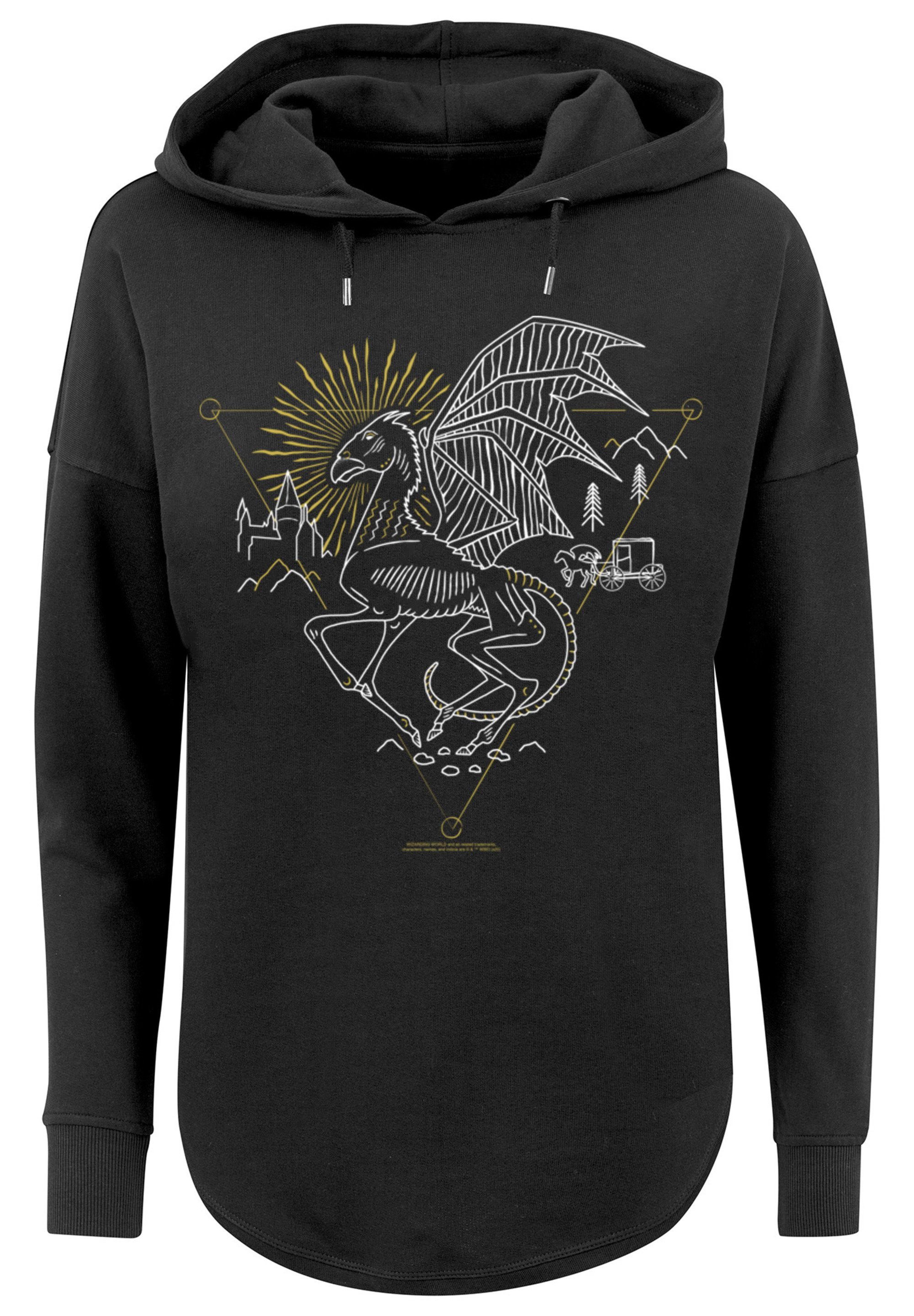 Harry F4NT4STIC Line black Oversized Hoody Ladies Damen (1-tlg) Potter Thestral Kapuzenpullover with Art