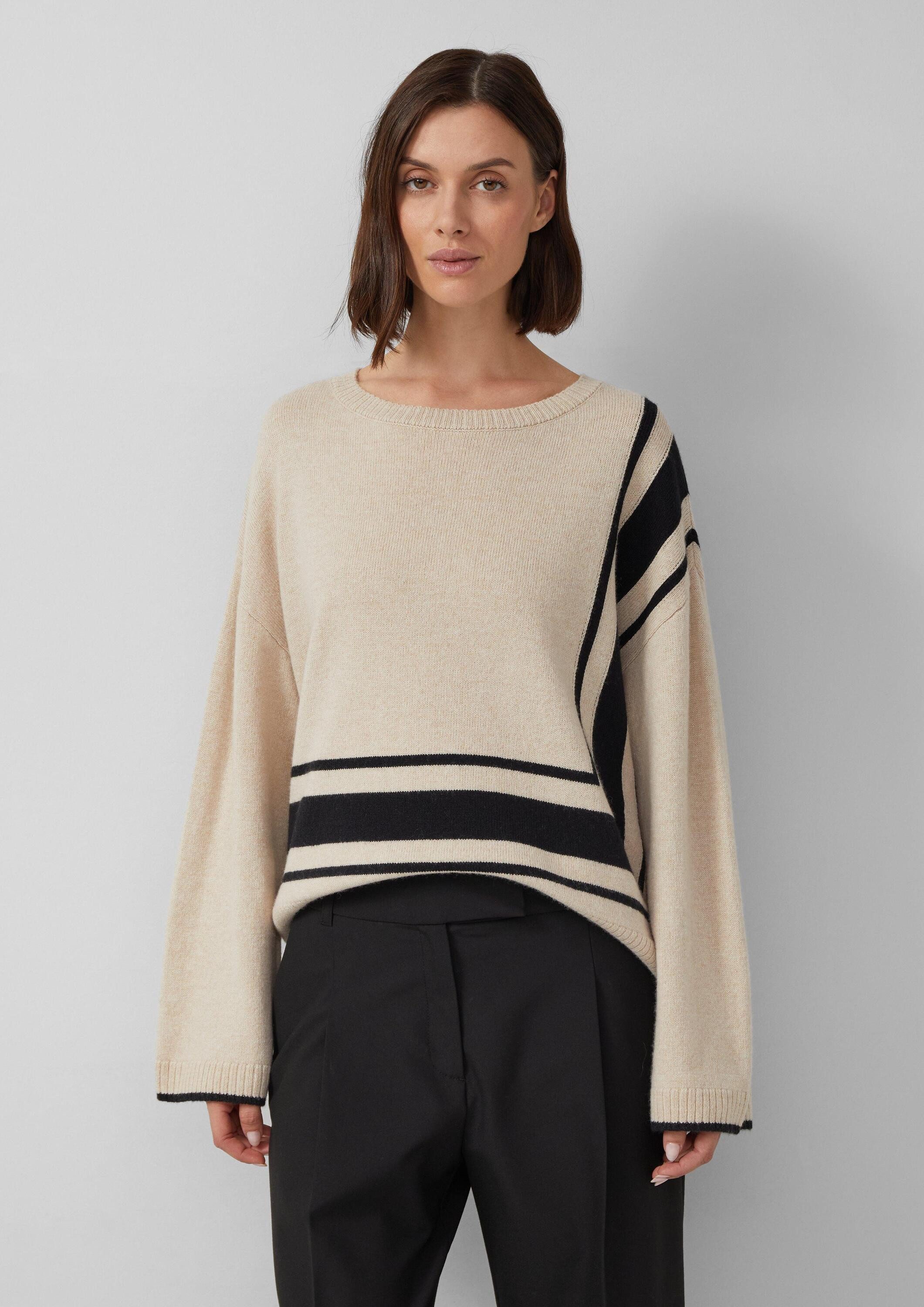 s.Oliver Longpullover Strickpullover Relaxed-Fit-Pullover aus Wollmix günstig online kaufen