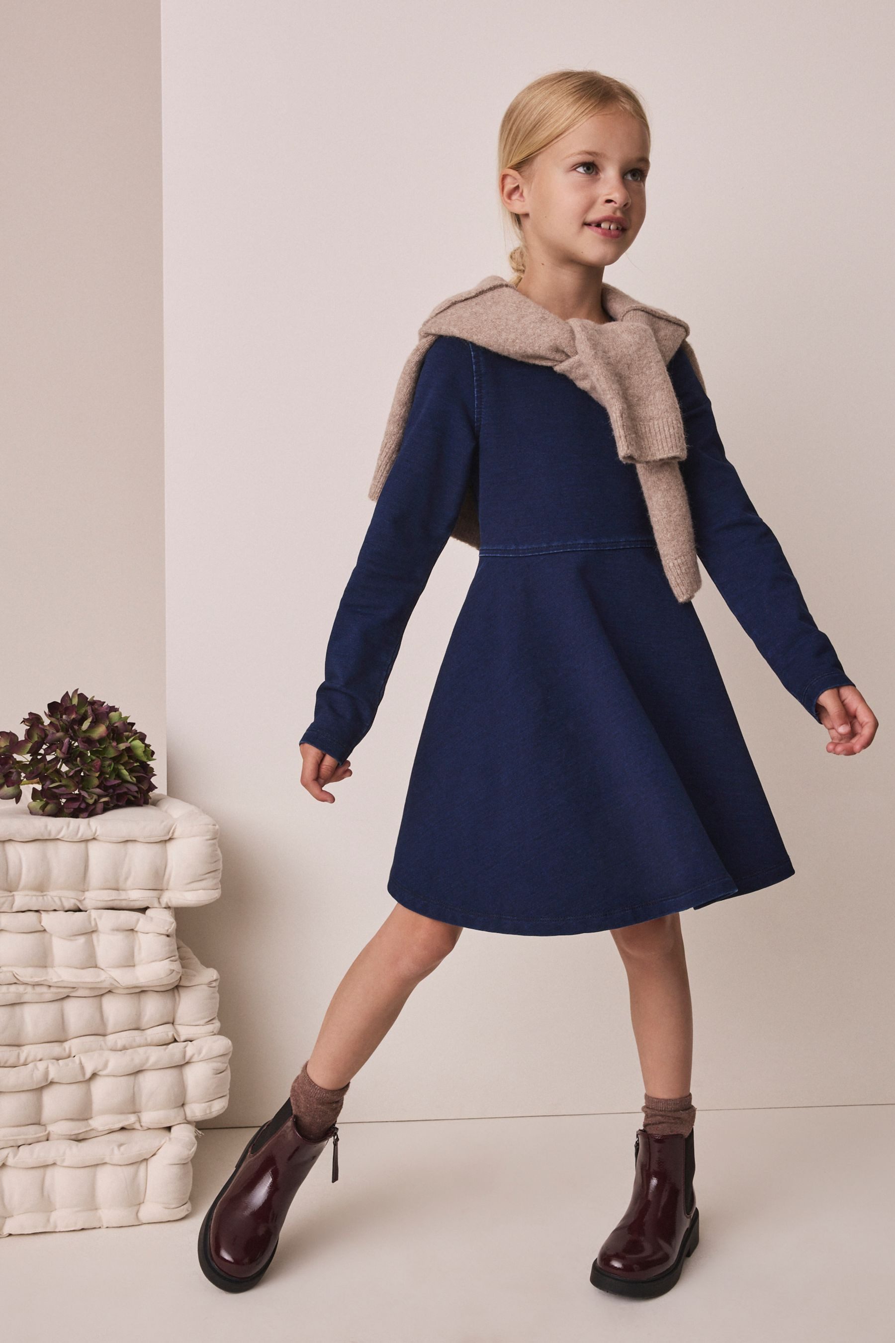 Next Skaterkleid Langärmeliges Skaterkleid (1-tlg)