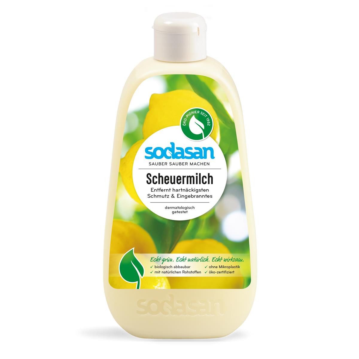 Sodasan Sodasan Scheuermilch 0,5L entfernt Schmutz & Eingebrannttes (1er Pack) Küchenreiniger