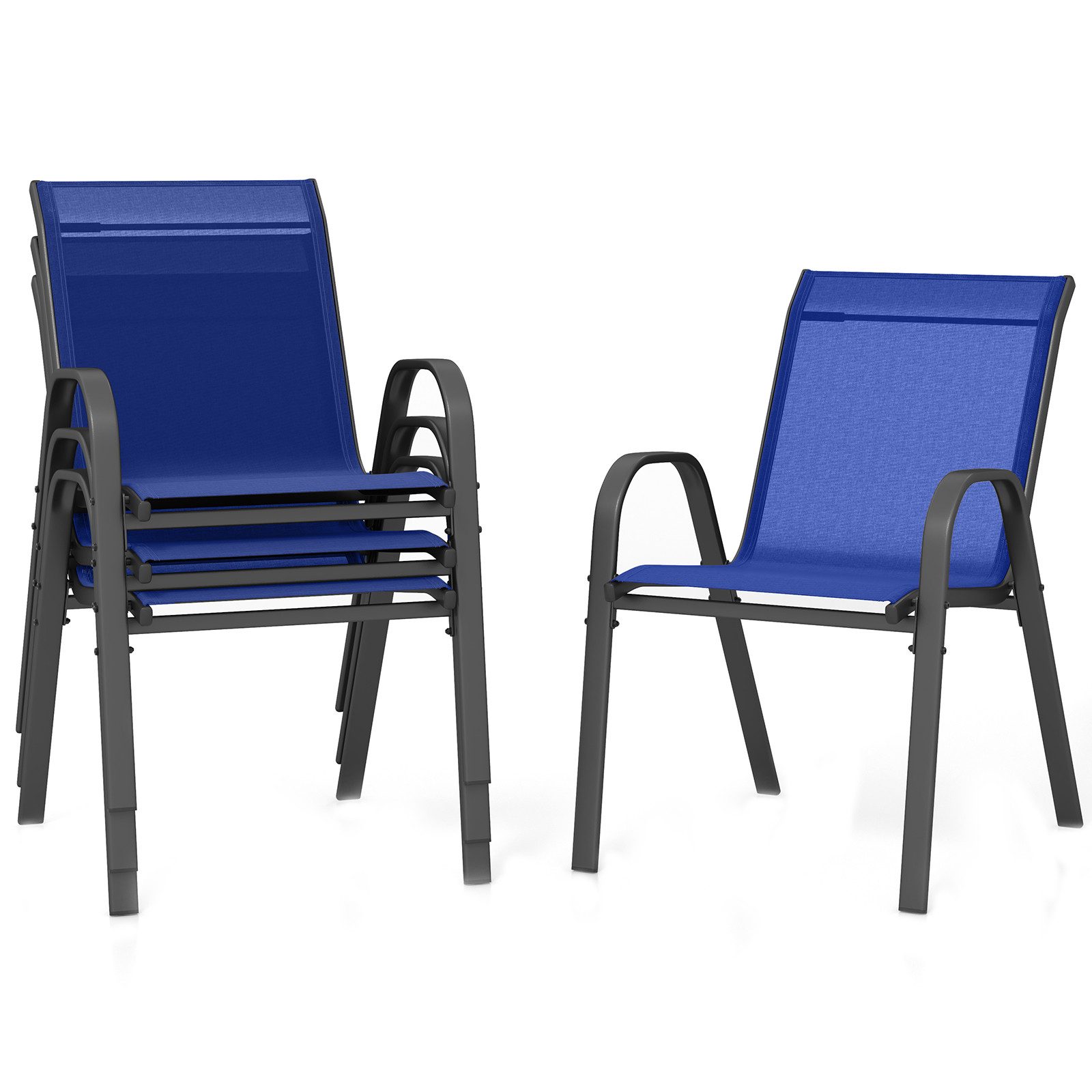 COSTWAY Gartenstuhl (4 St), Stapelstühle, aus günstig online kaufen