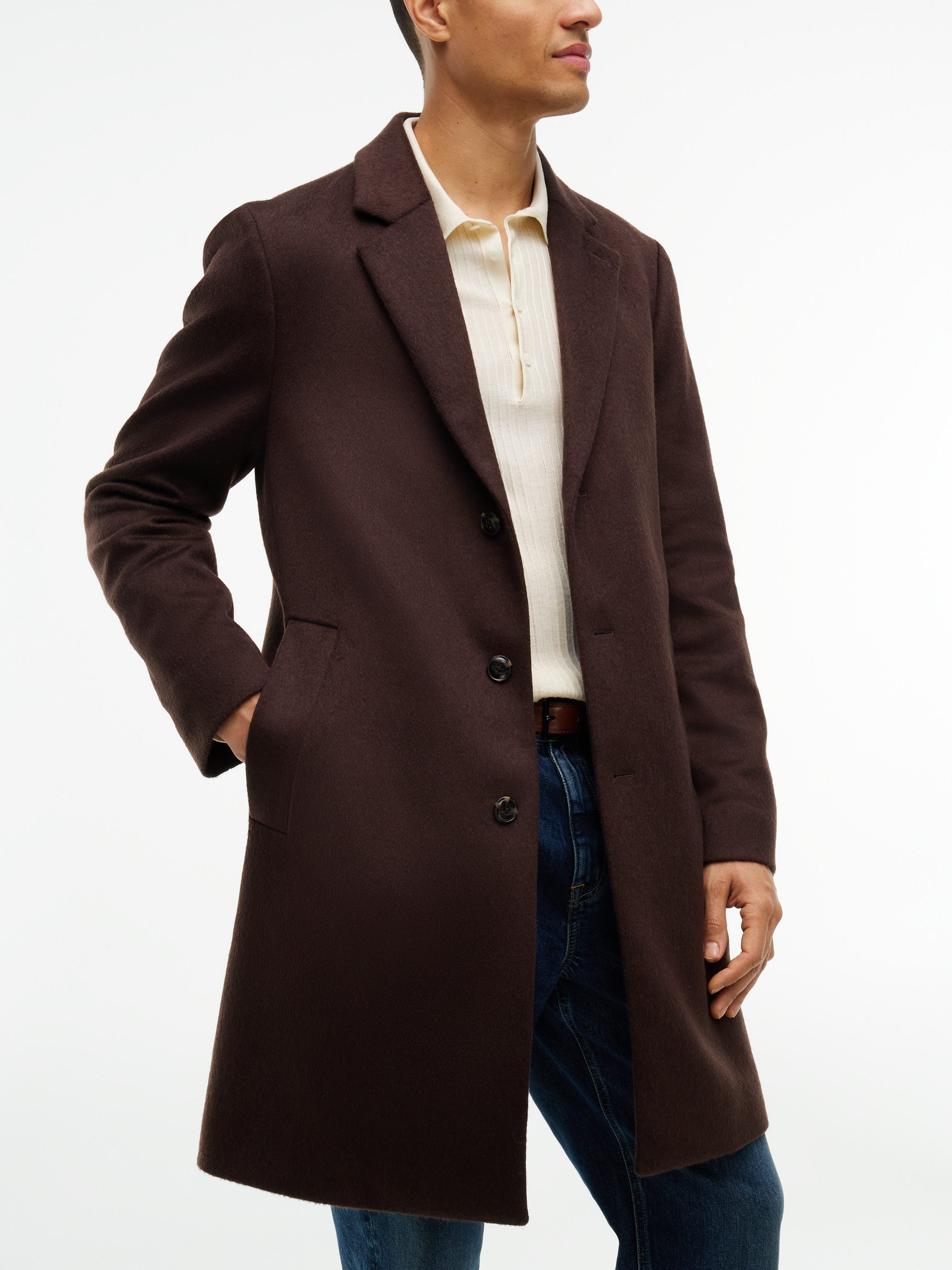 Tommy Hilfiger Wollmantel WOOL MIX COAT Reverskragen, regular fit