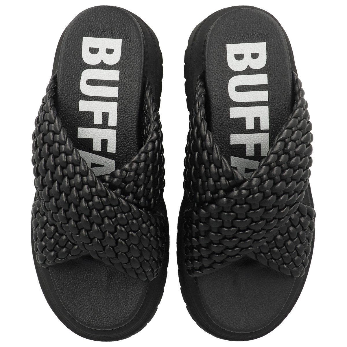 Buffalo Lennox Cross Damen Pantolette Hausschuhe, Sandaletten, Mules, Pantoffeln, Slipper