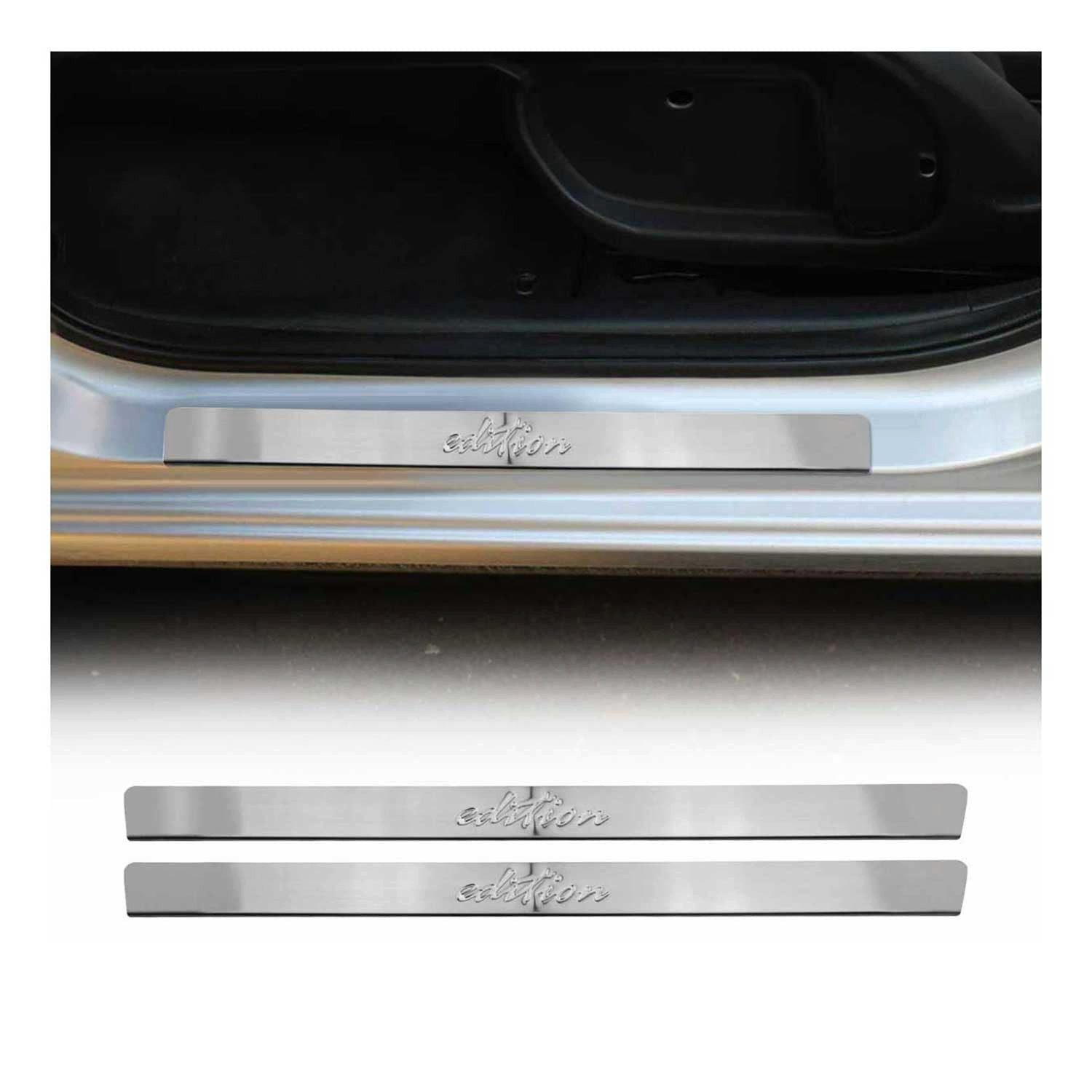 OMAC Zierleisten-Aufkleber Einstiegsleisten Edition für Mercedes SLK 1996-2016 Edelstahl 2x, (2tlg), Langlebig,Einfache Reinigung,Einfache Installation,Rostbeständig
