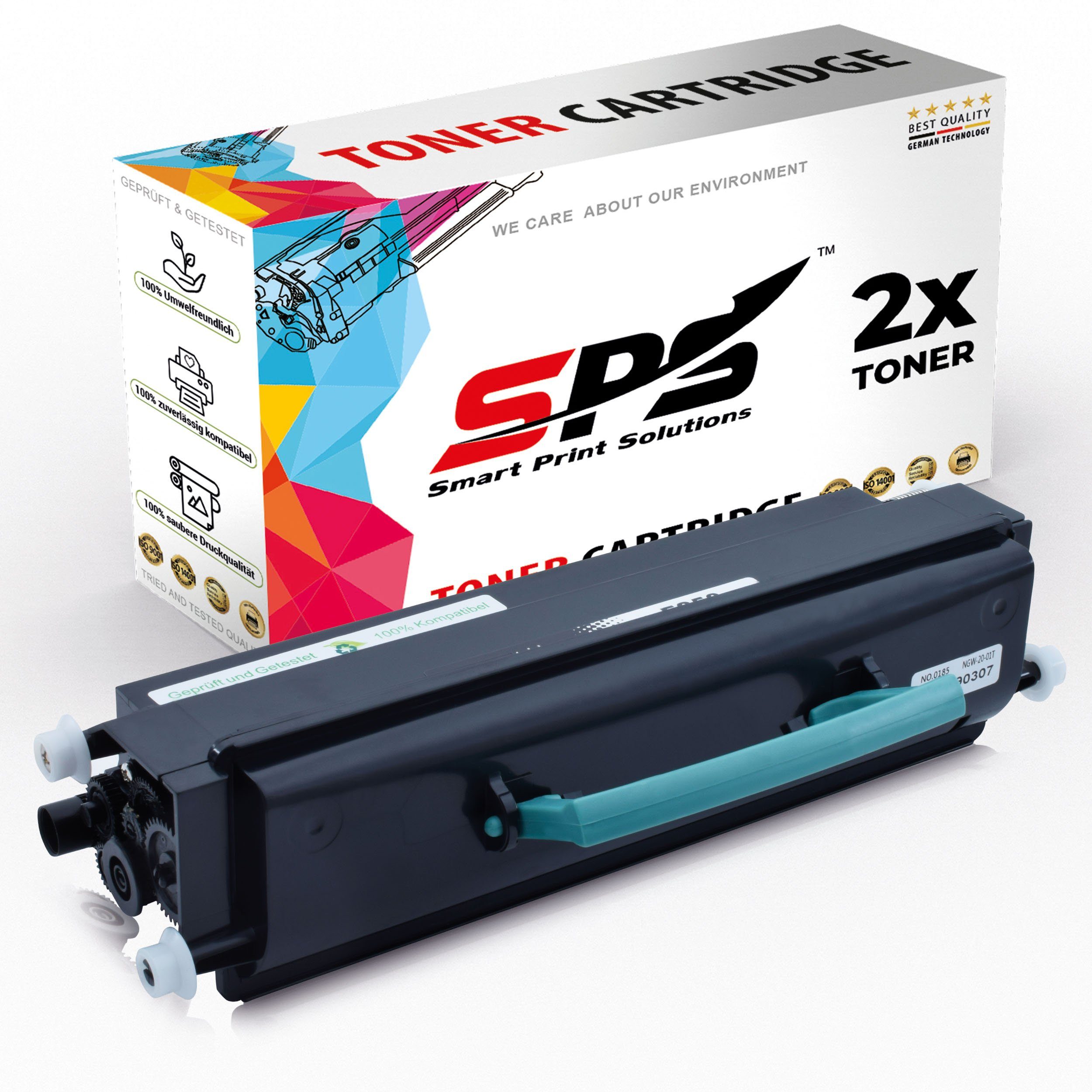 Pack) Optra SPS E352N für Tonerkartusche (2er Lexmark Kompatibel E250A21E,