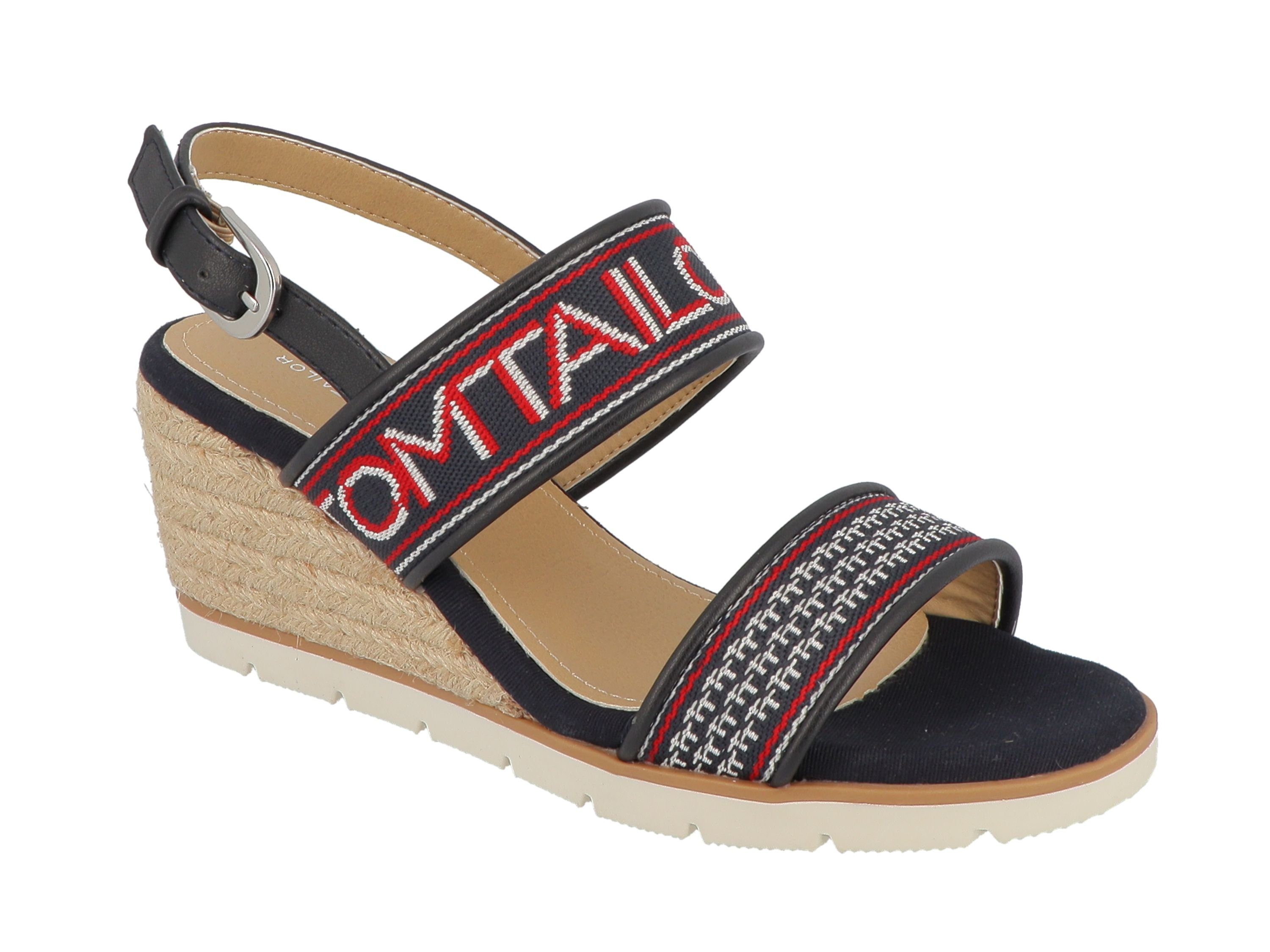 TOM TAILOR Tom Tailor Sandaletten für Damen Keilsandalette navy