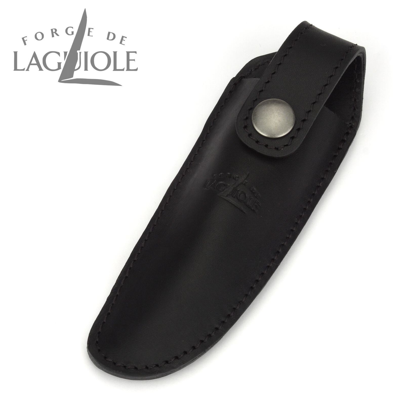 Forge de Laguiole Messertasche A 3 N, Gürteletui für Laguiole Messer mit 11/12cm Grifflänge - Leder schwarz