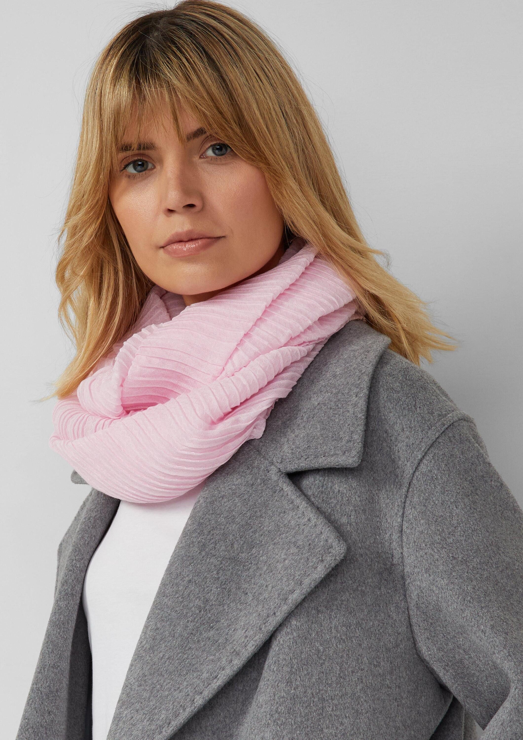 s.Oliver Loop Snood, Loop-Schal in Plissee-Optik günstig online kaufen