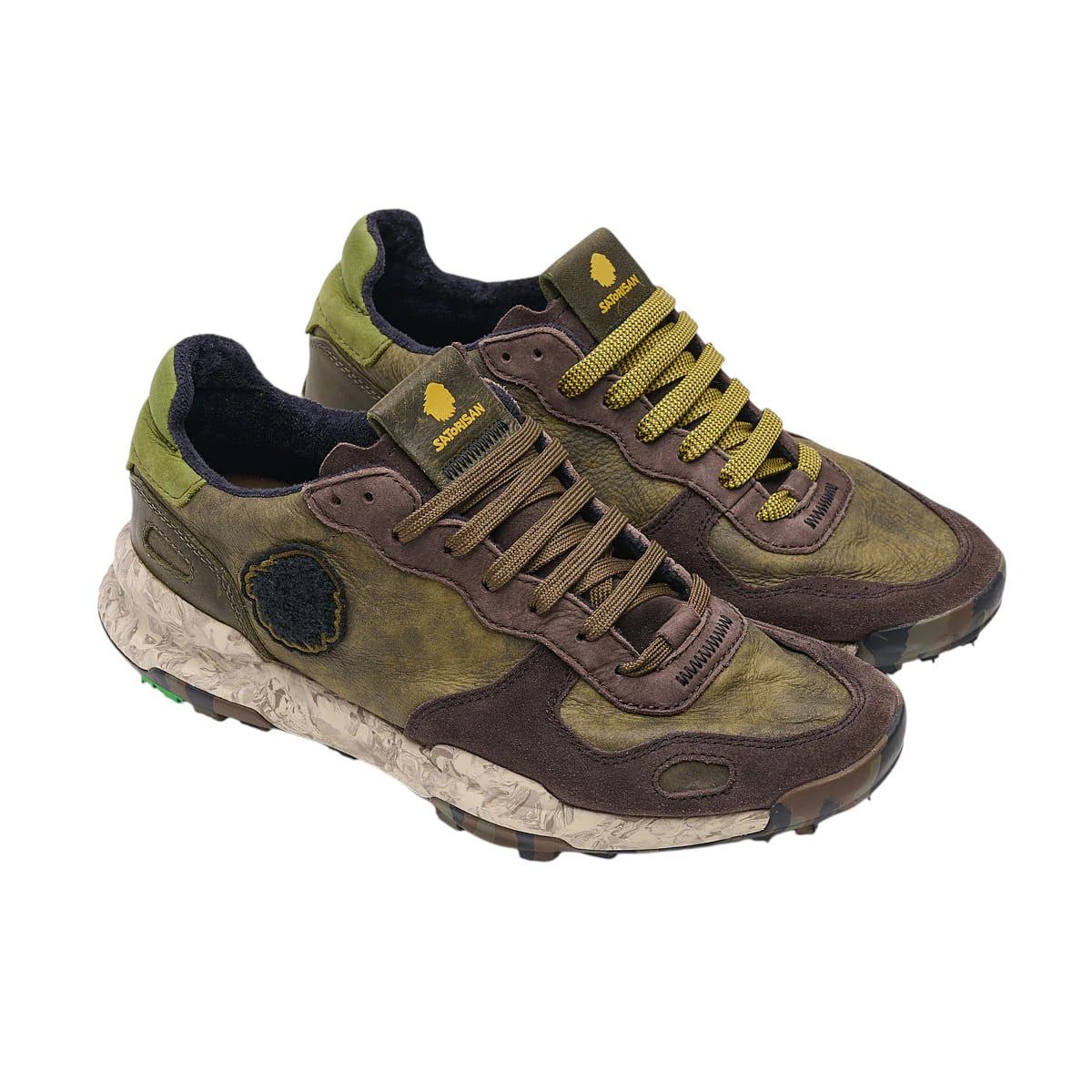 Satorisan Chacrona Premium braun/grün Herren Sneaker