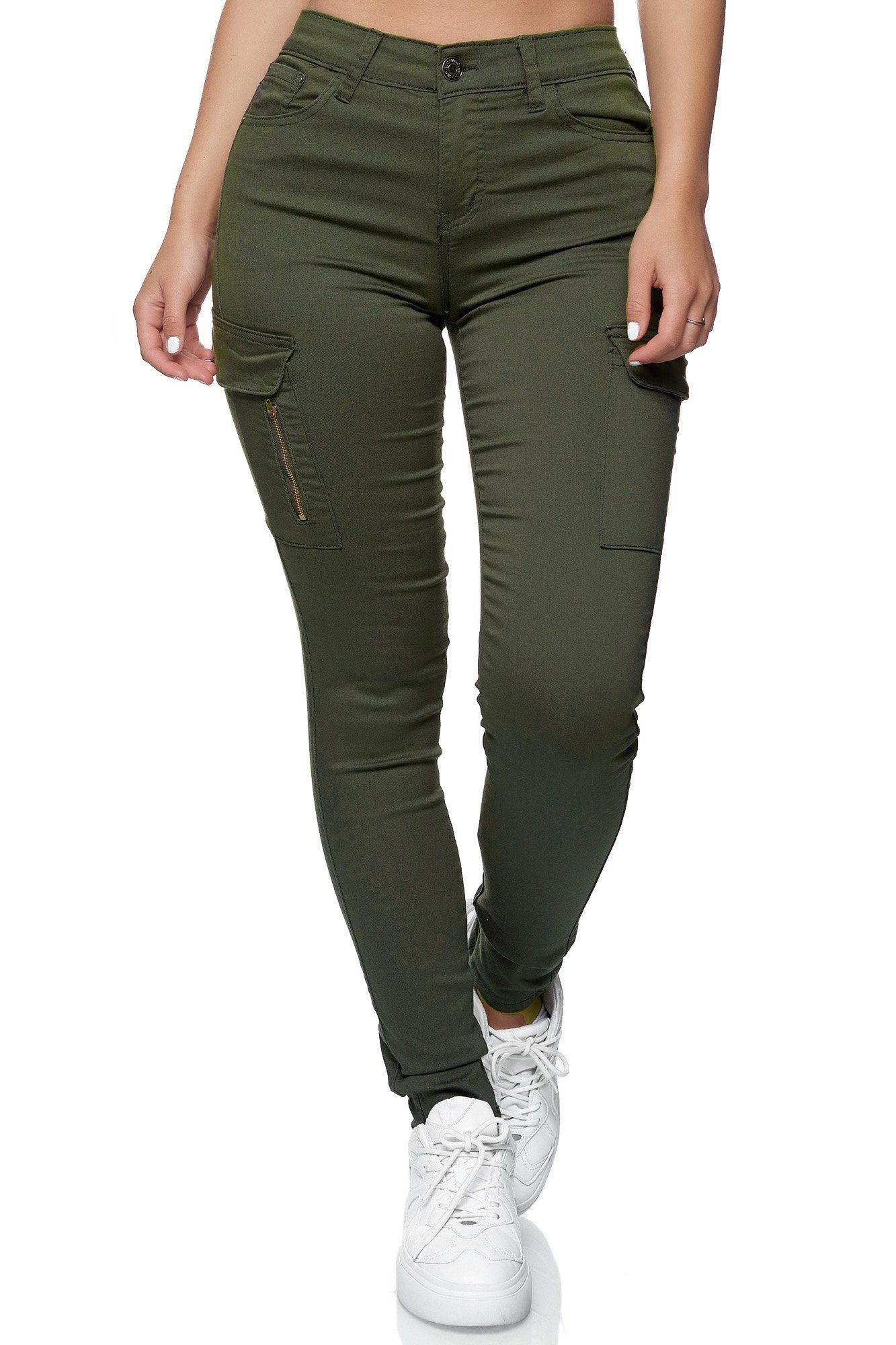 Elara Cargohose Elara Damen Cargo Jeans (1-tlg)