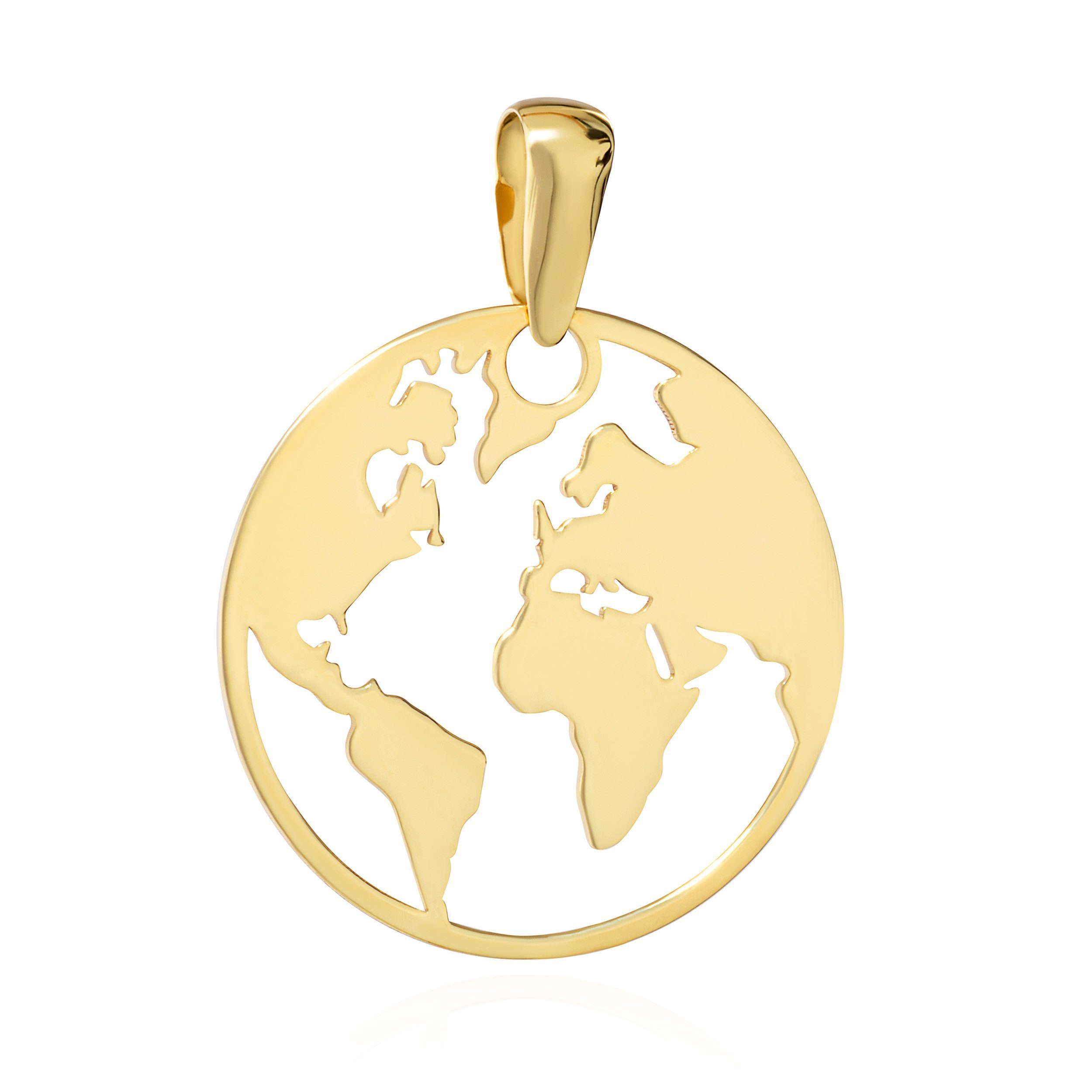 Welt Kettenanhänger Karat Weltkugel Gelb Gold 333 mm NKlaus Kettenanhänger 8 16 Globus Atlas