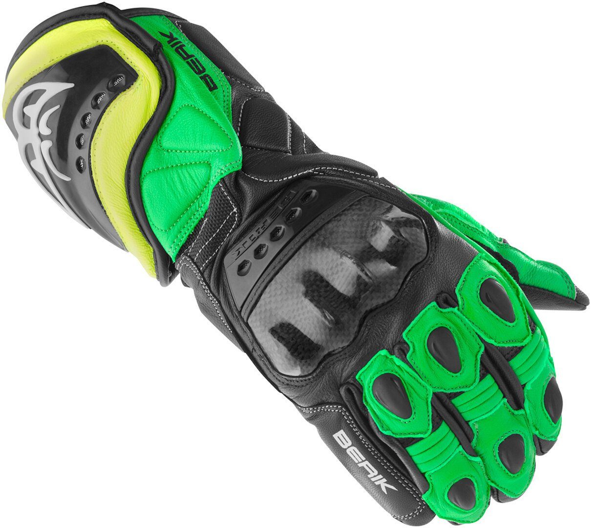 Motorradhandschuhe Motorradhandschuhe Berik Black/Green TX-1