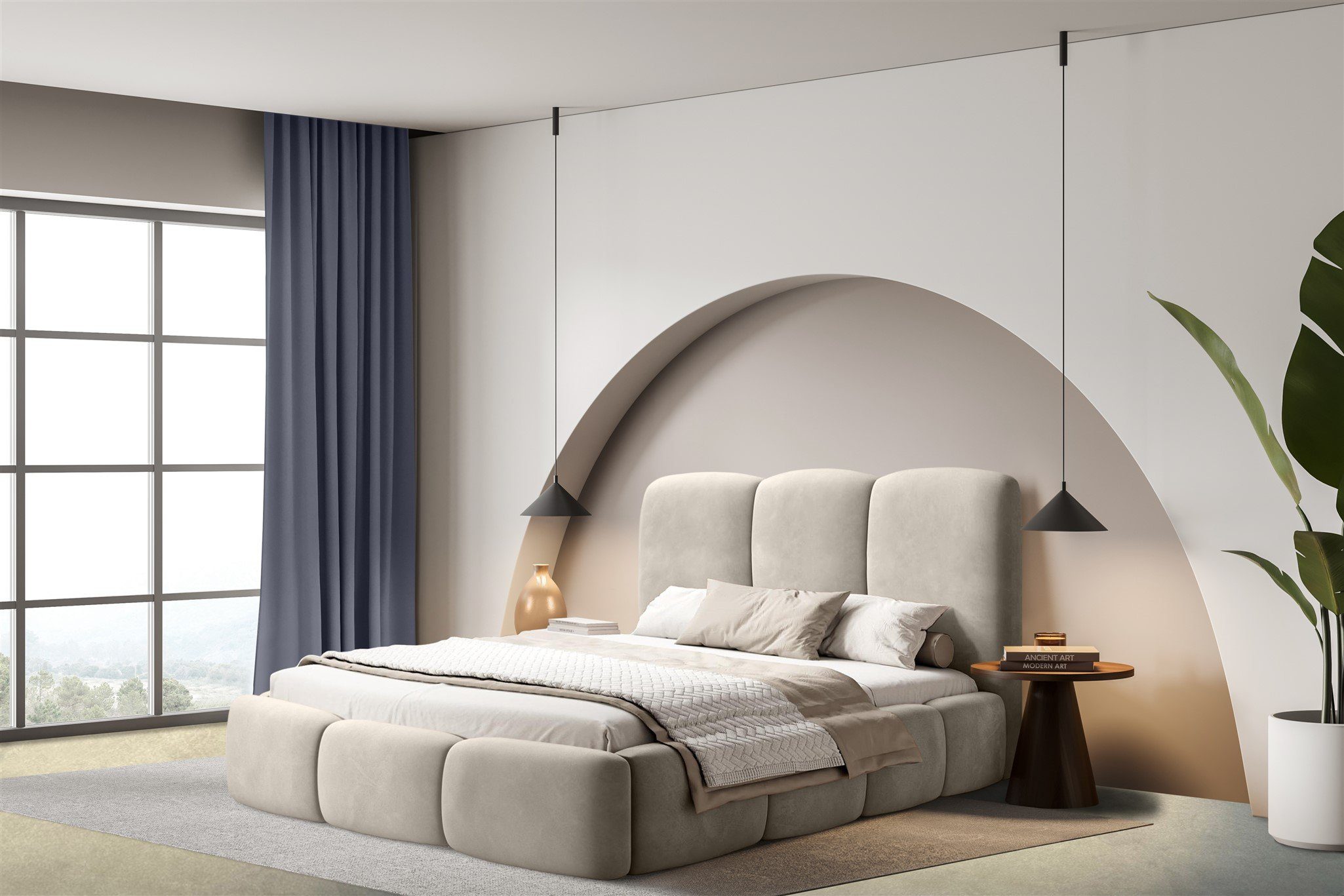 Fun Möbel Polsterbett Doppelbett Schlafzimmerbett GRACIA in Stoff (mit Lattenrost, ohne Matratze, inkl. Bettkasten)