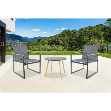 BURI Gartensessel Outdoor Sessel Metall Hochlehner Garten Terrassen Stuhl Sitzen Stühle