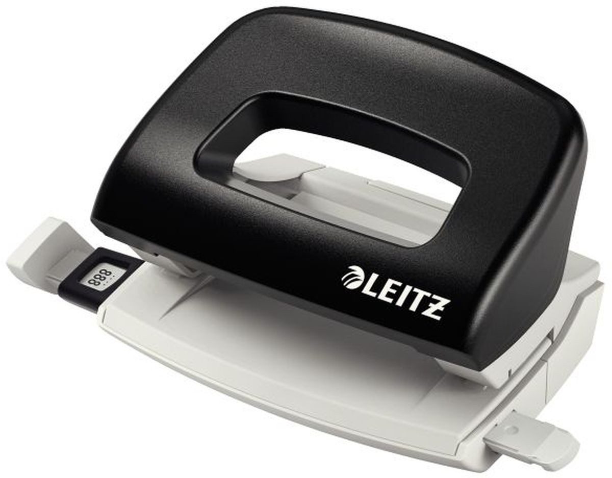 LEITZ Locher Locher NeXXt 1,0mm mit Anschlagschiene schwarz (30 Stück)